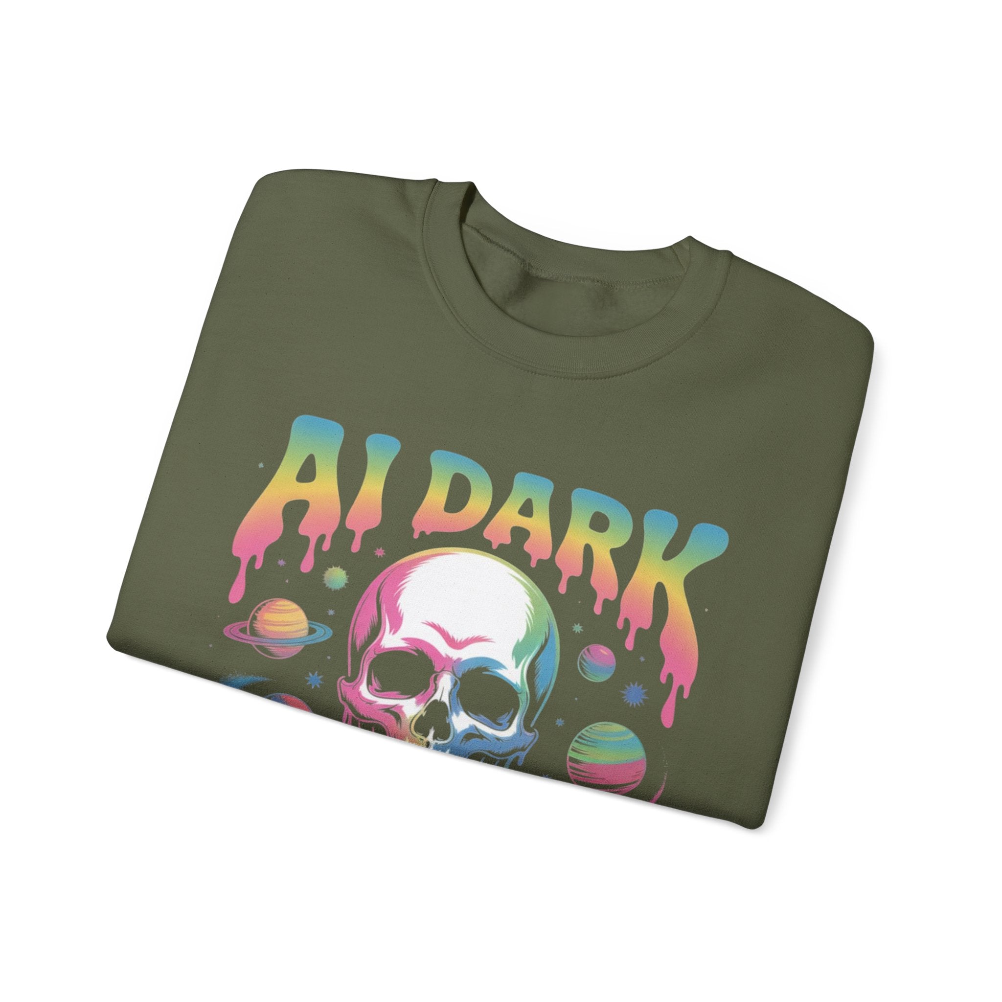 AI DARK “Death of Data” Unisex Heavy Blend™ Crewneck Sweatshirt