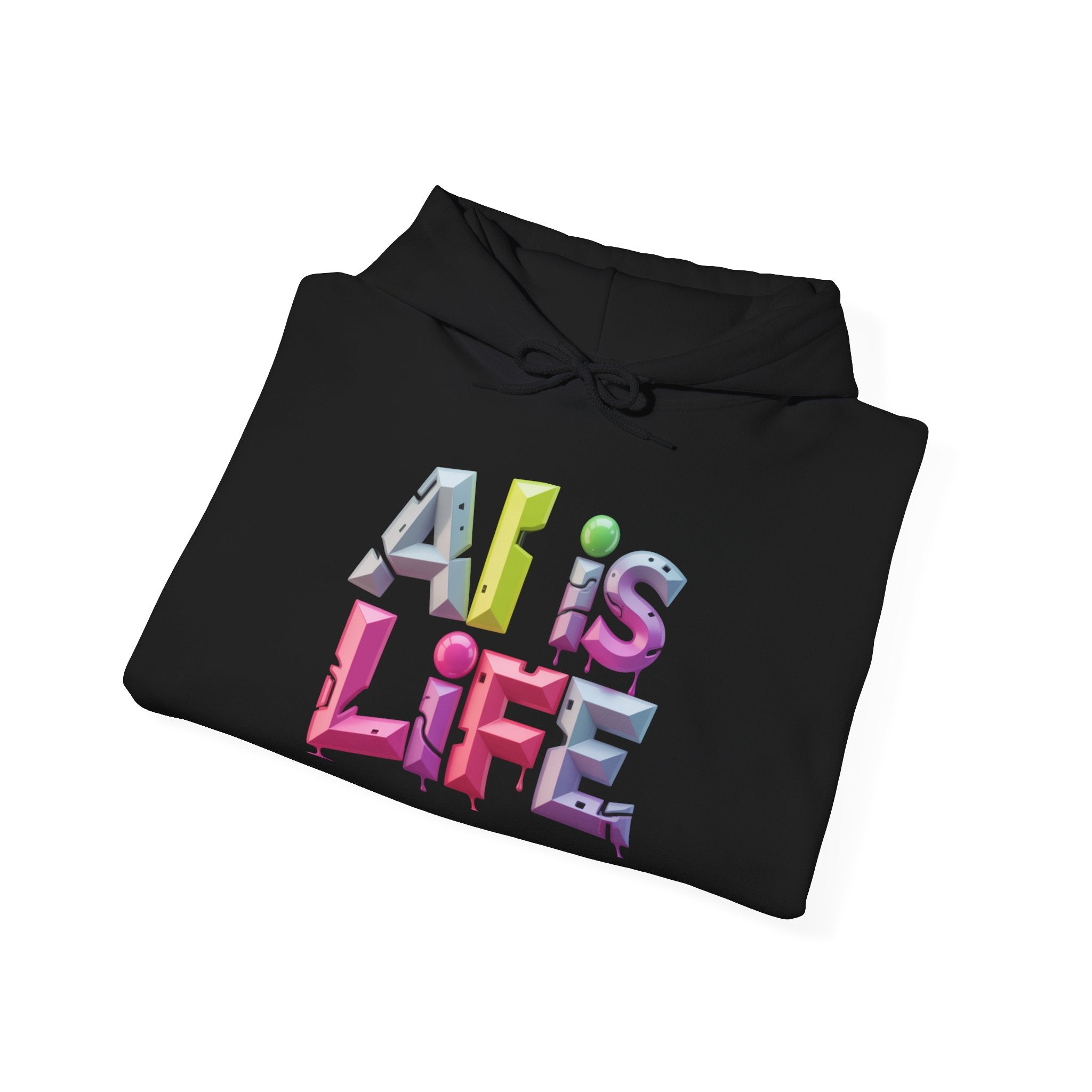 Ali is Life "GRAFFITI DIMENSION" Colorful Text Pullover Hoodie