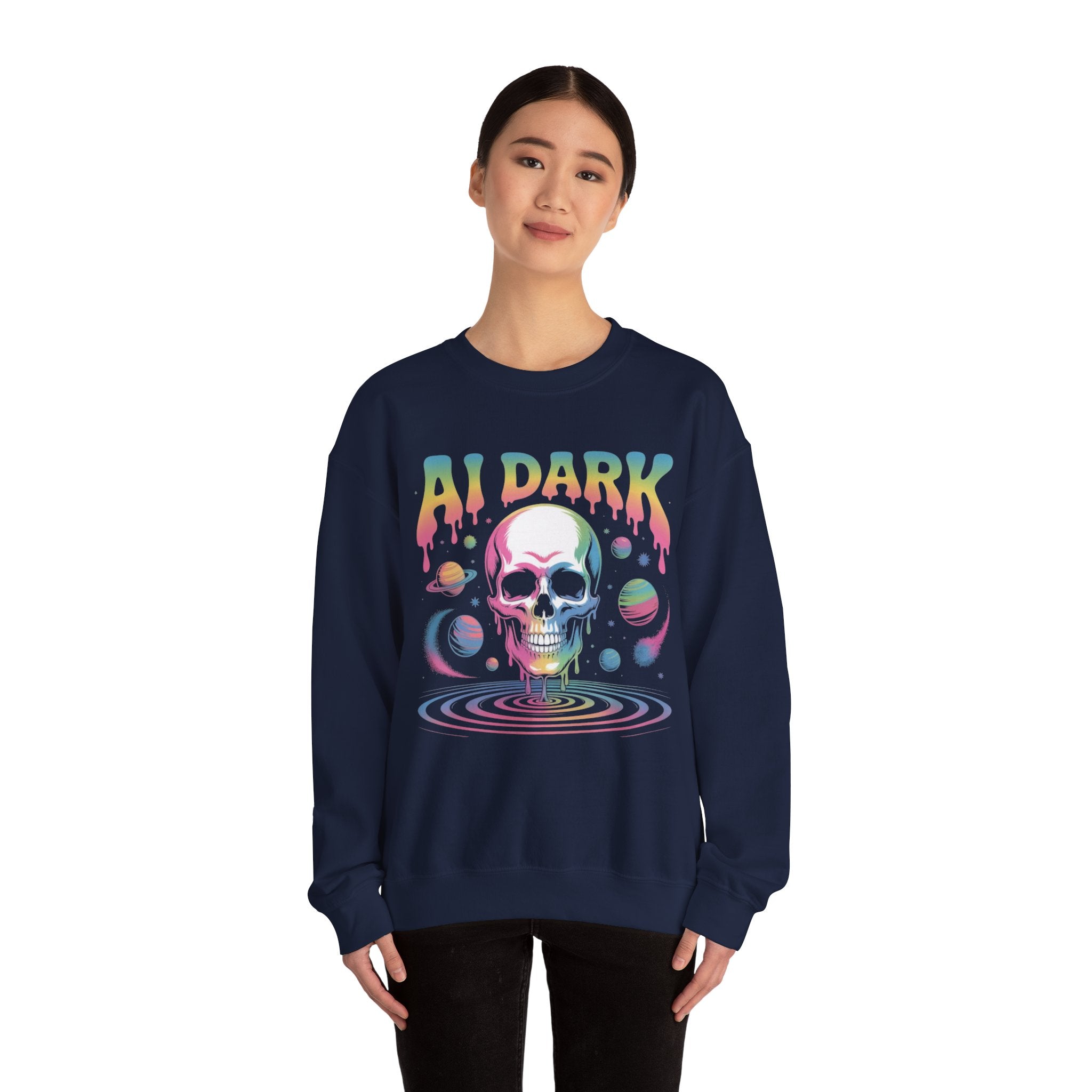 AI DARK “Death of Data” Unisex Heavy Blend™ Crewneck Sweatshirt