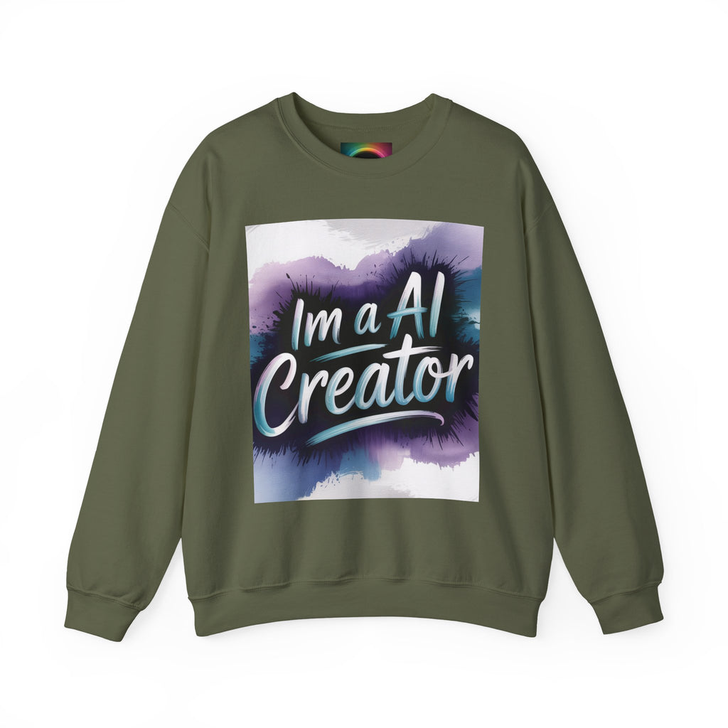 I’m a AI Creator "DIGITAL BRUSHSTROKE" Unisex Garment-Dyed Sweatshirt