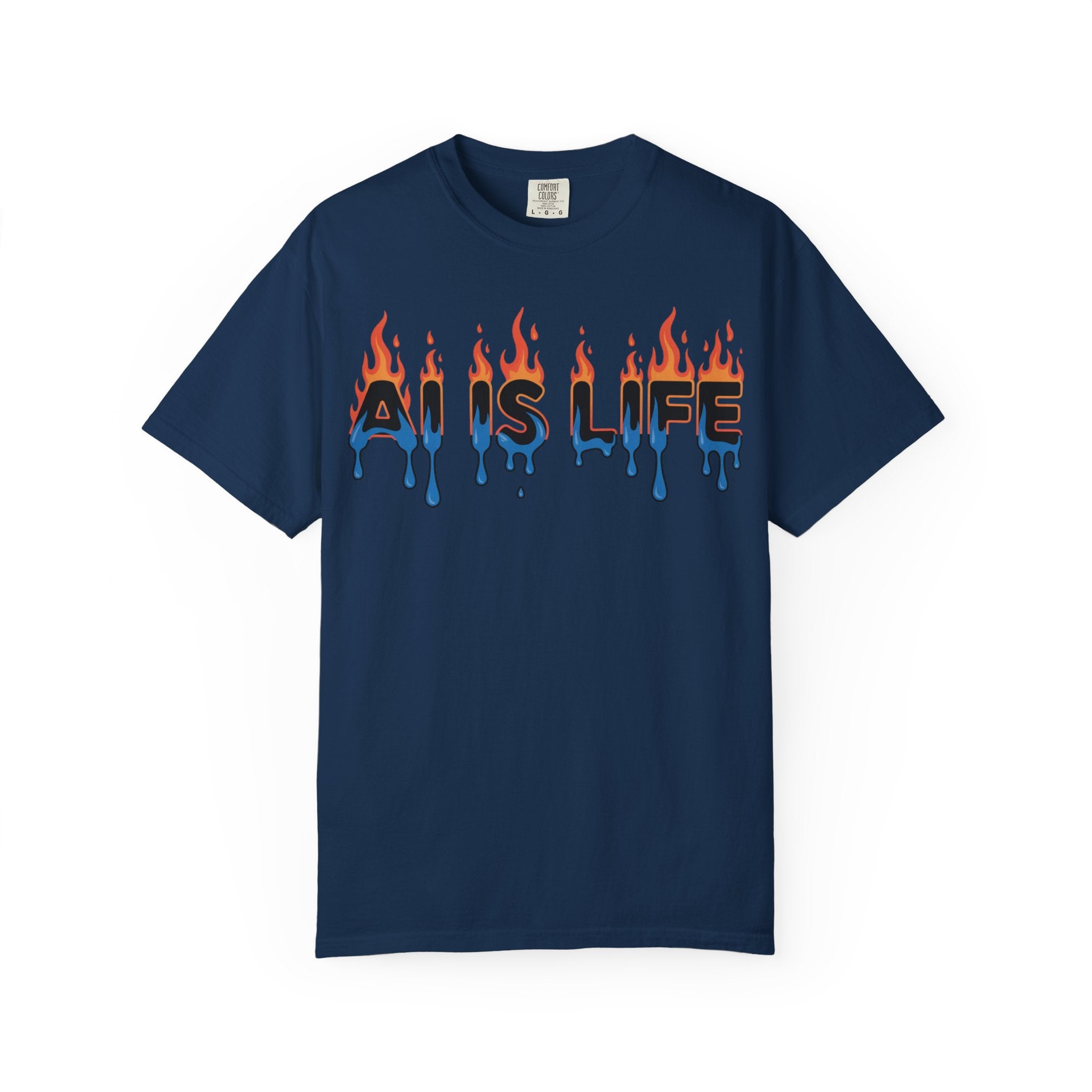 AI IS LIFE – “AI MELTDOWN” Unisex Garment-Dyed T-shirt