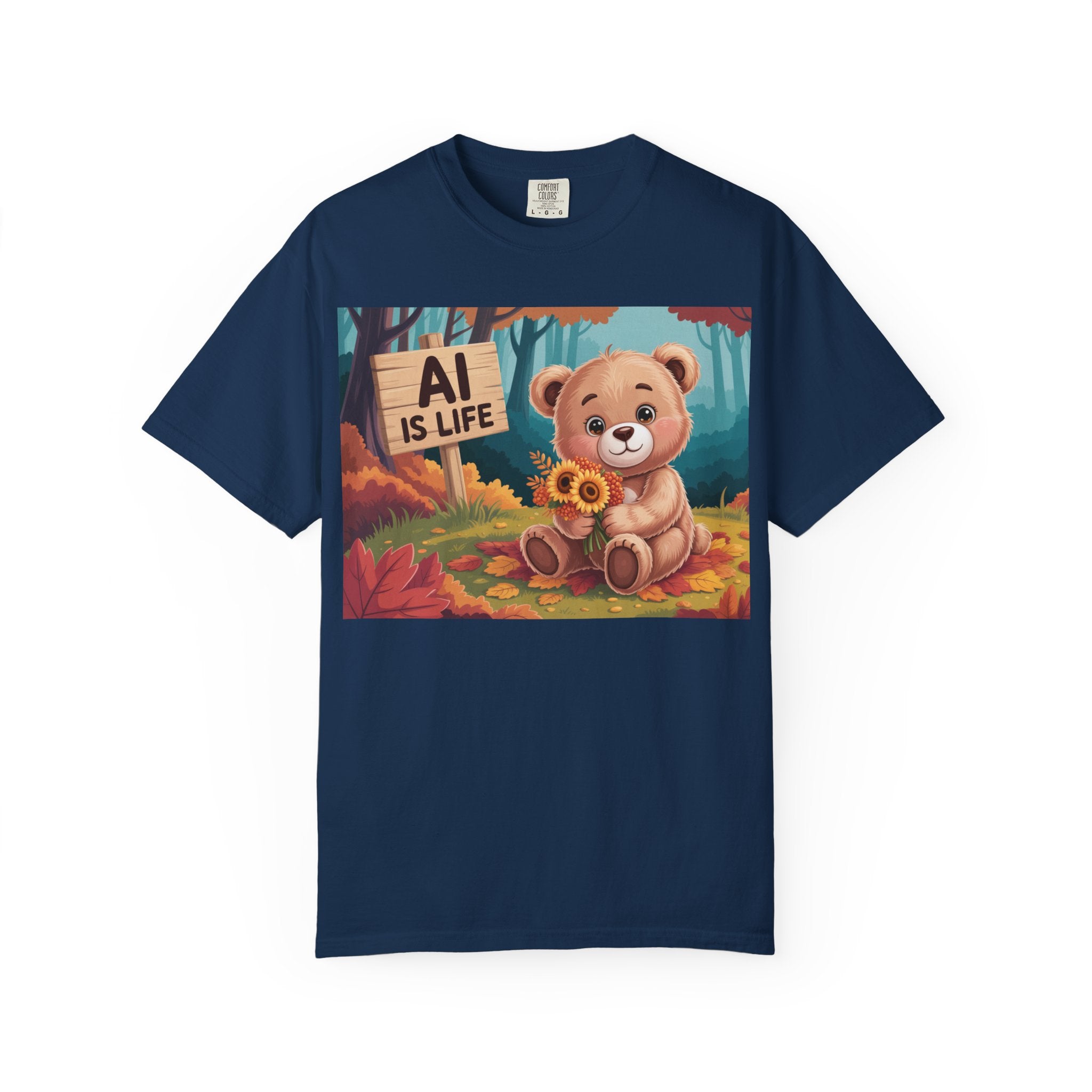 AI IS LIFE  " Cuddle Code "  Unisex Garment-Dyed T-shirt