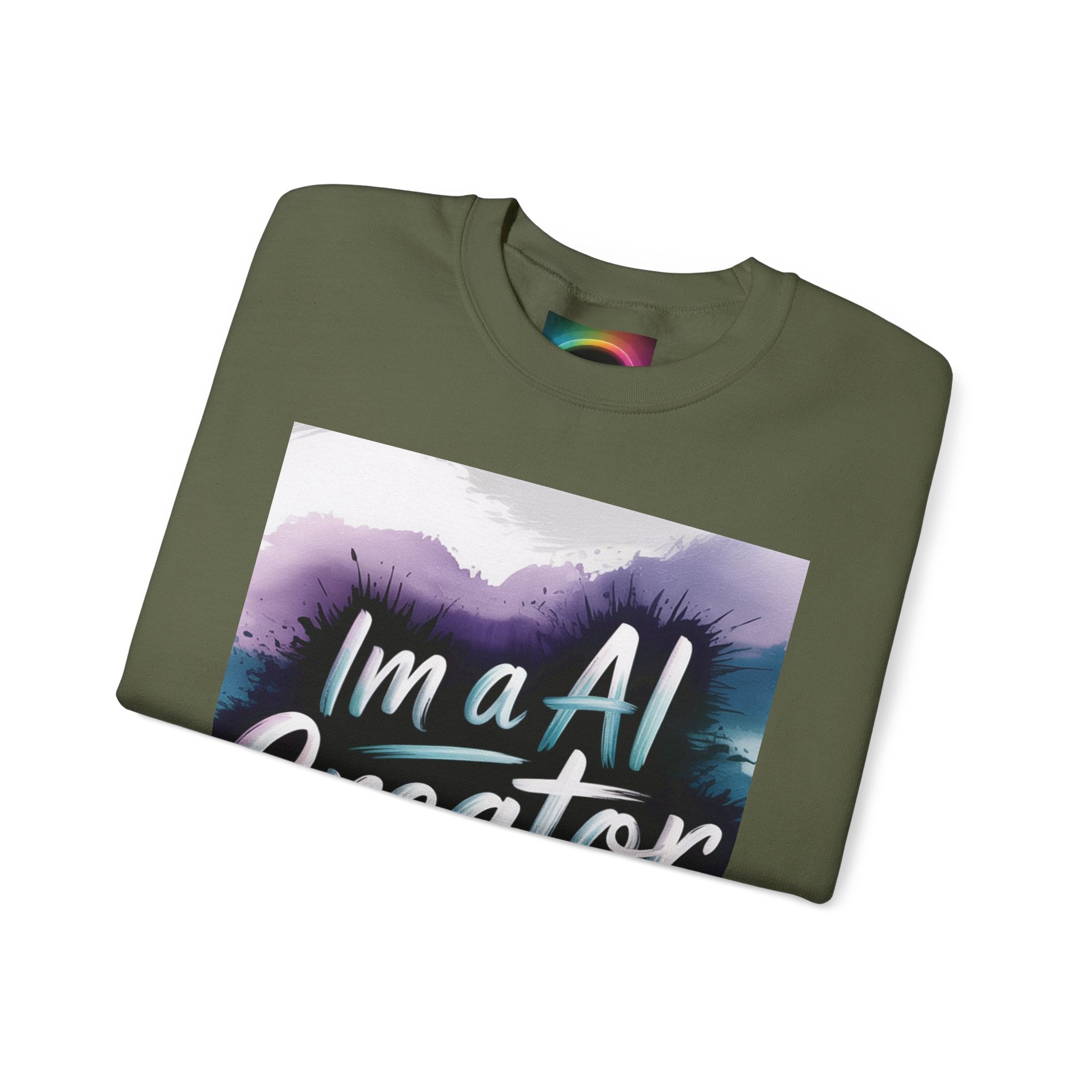 I’m a AI Creator "DIGITAL BRUSHSTROKE" Unisex Garment-Dyed Sweatshirt