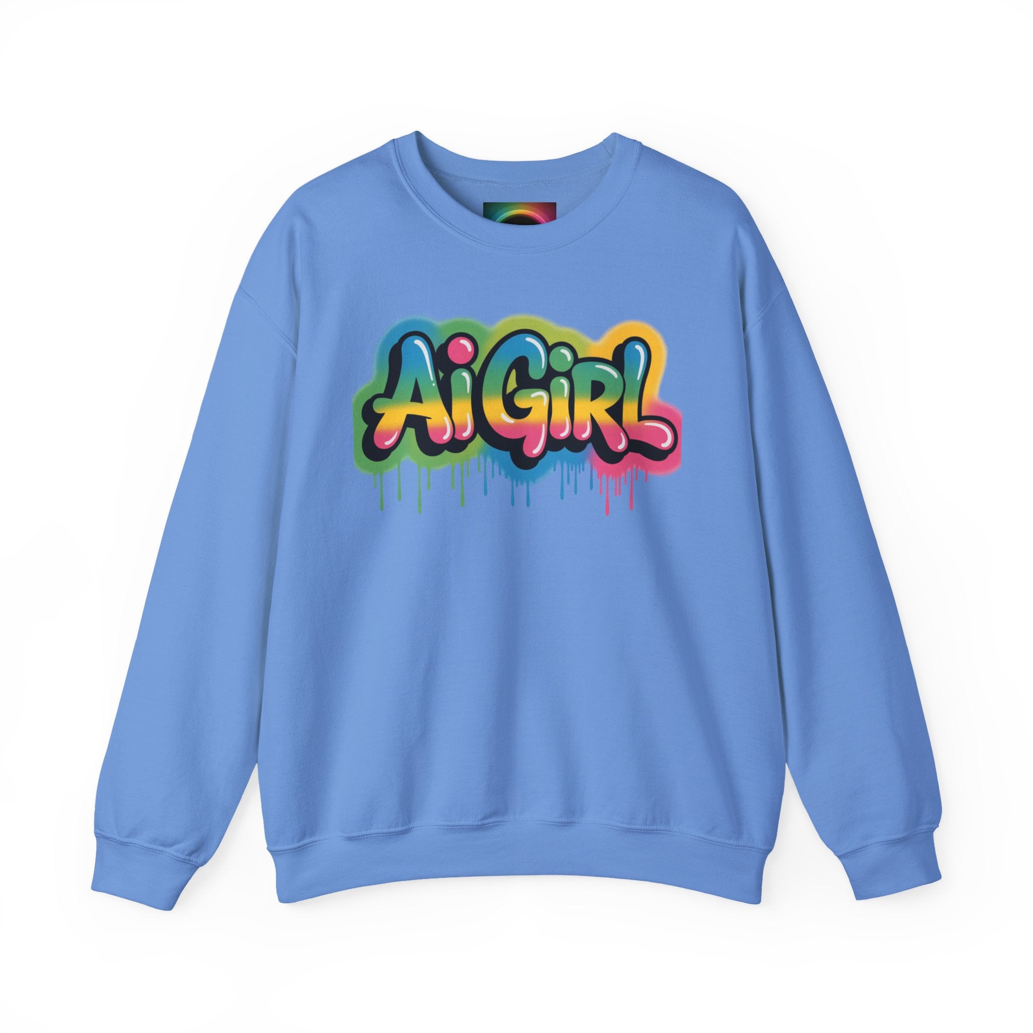 Ai Girl "Graffiti Glow" Unisex Heavy Blend Crewneck Sweatshirt