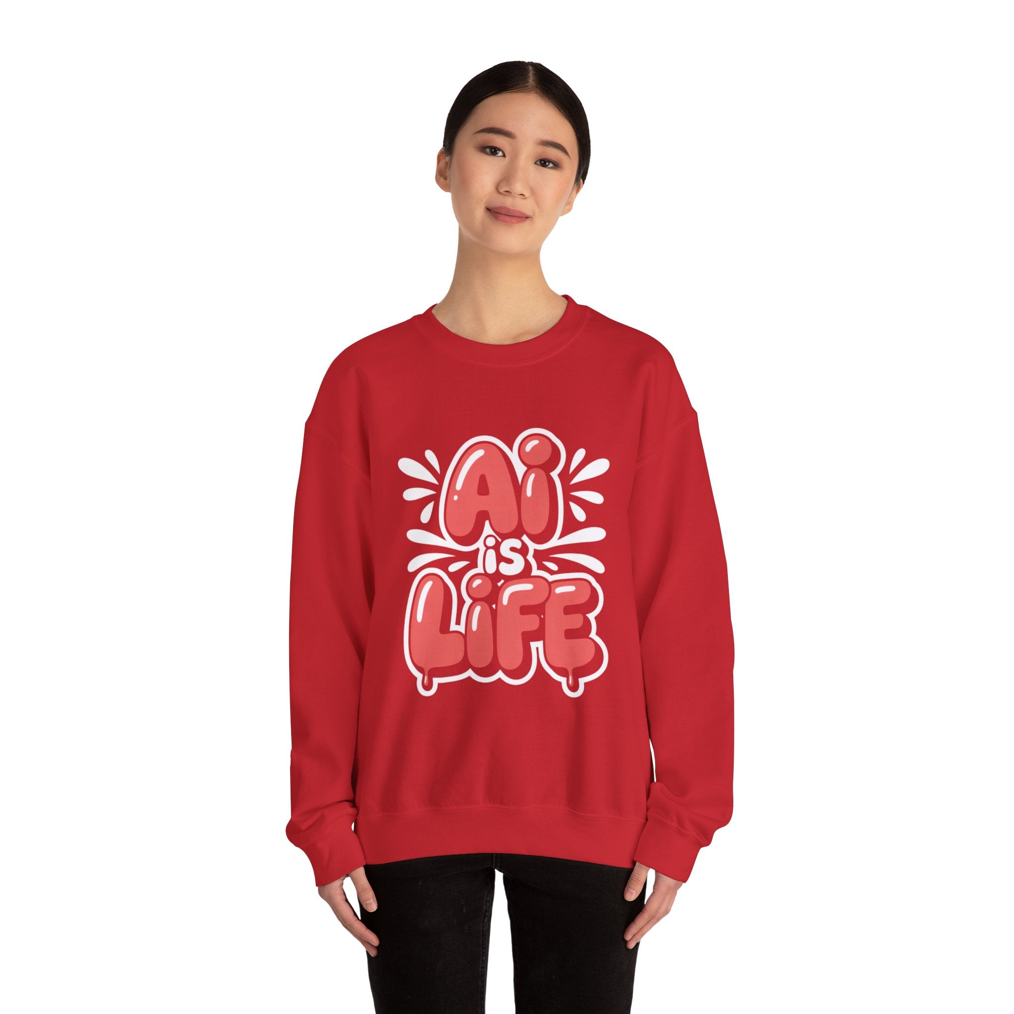 AI IS LIFE  " Neural Pop "  Unisex Heavy Blend™ Crewneck Sweatshirt