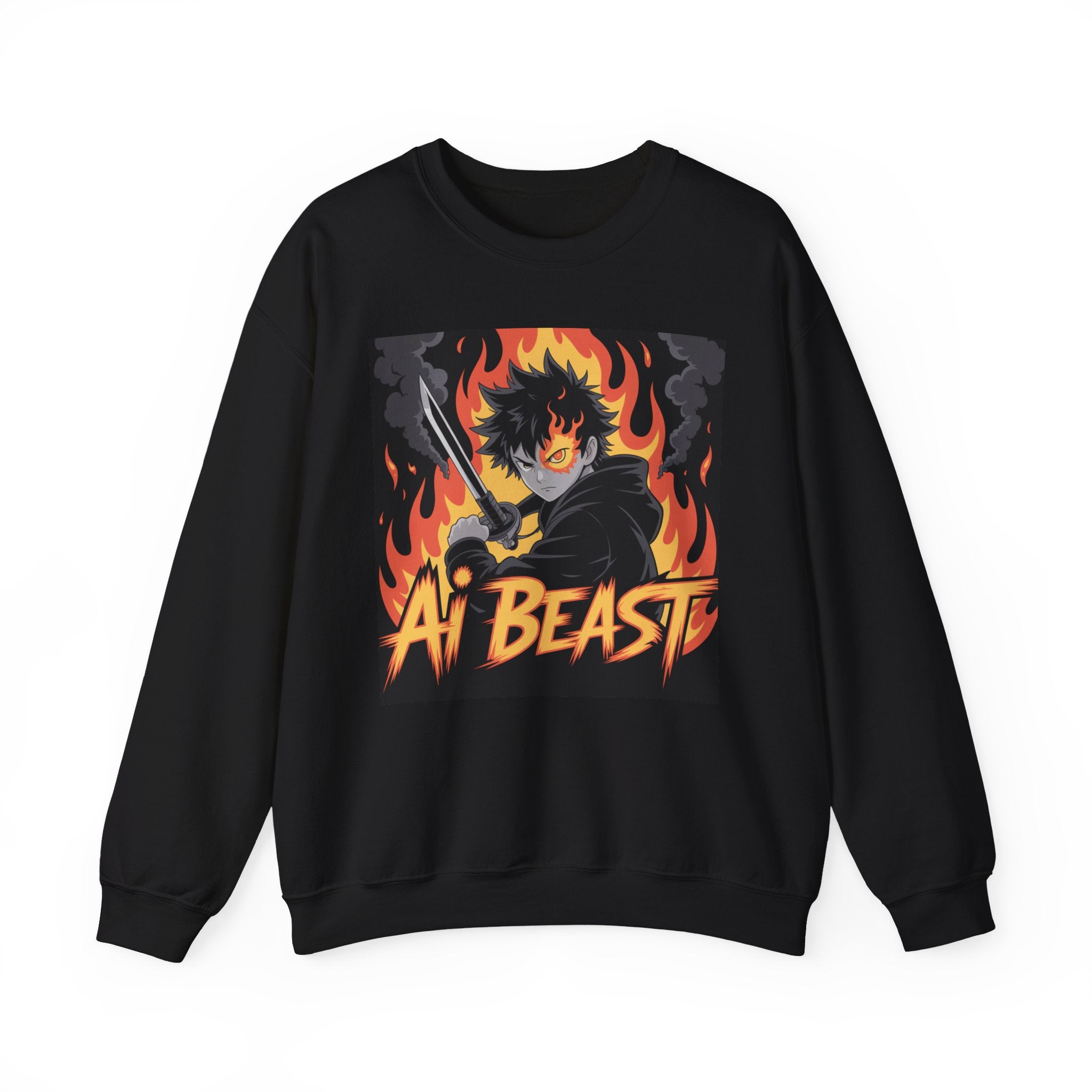 AI BEAST  "Warrior.exe"  Unisex Heavy Blend™ Crewneck Sweatshirt