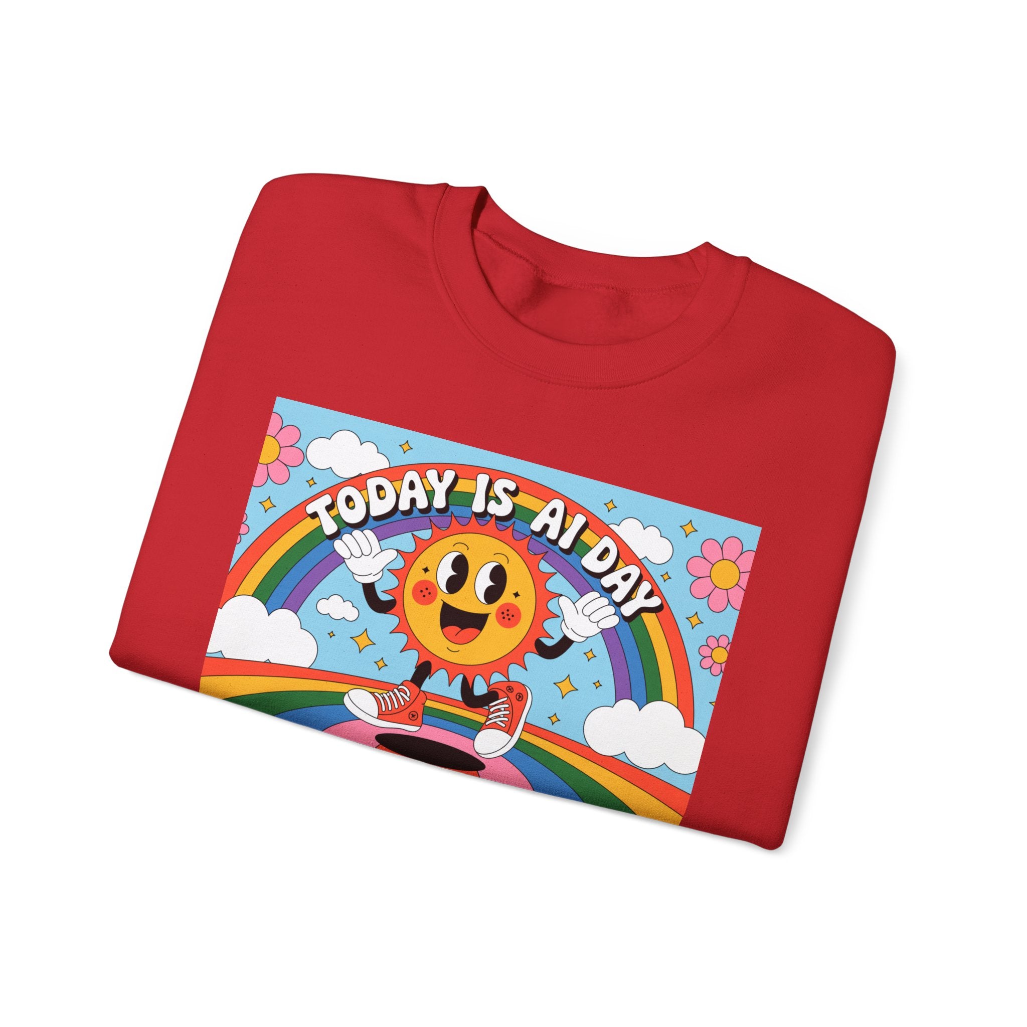 Today Is AI Day  "Sunshine Circuit" Unisex Heavy Blend™ Crewneck Sweatshirt