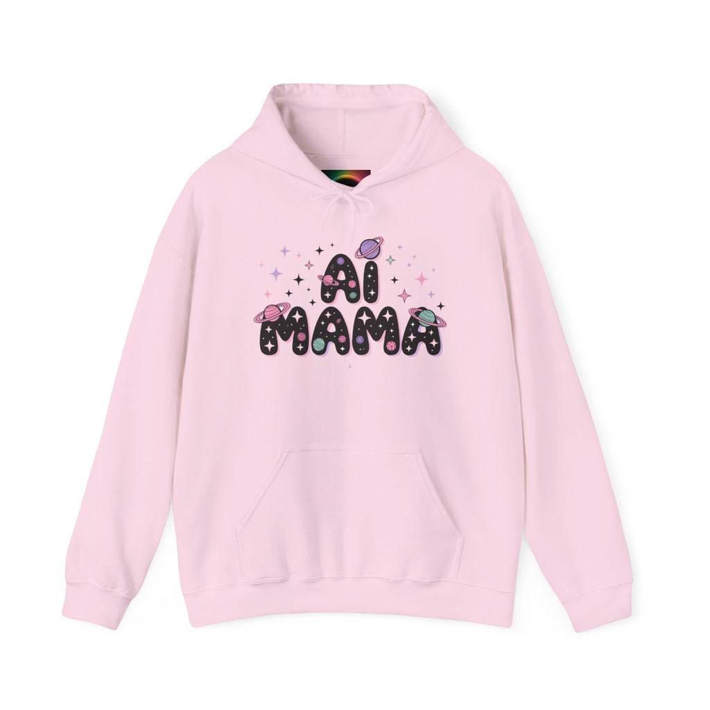AI Mama Hoodie — Cute Space-Themed “Digital Daydreamer” Graphic Pullover