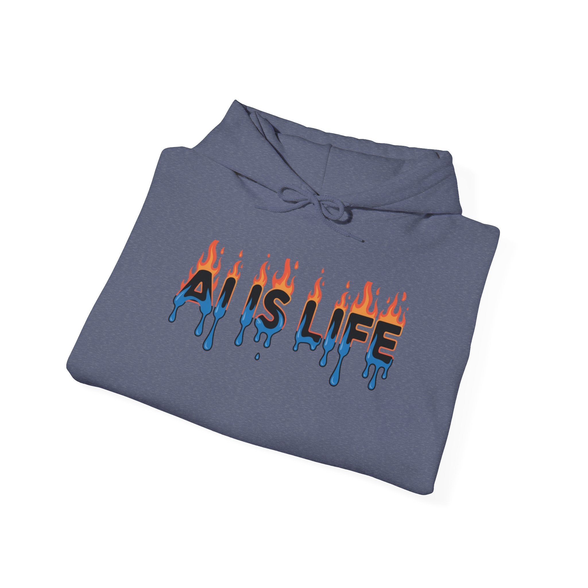 AI IS LIFE   “AI MELTDOWN”  Unisex Heavy Blend™ Hooded Sweatshirt