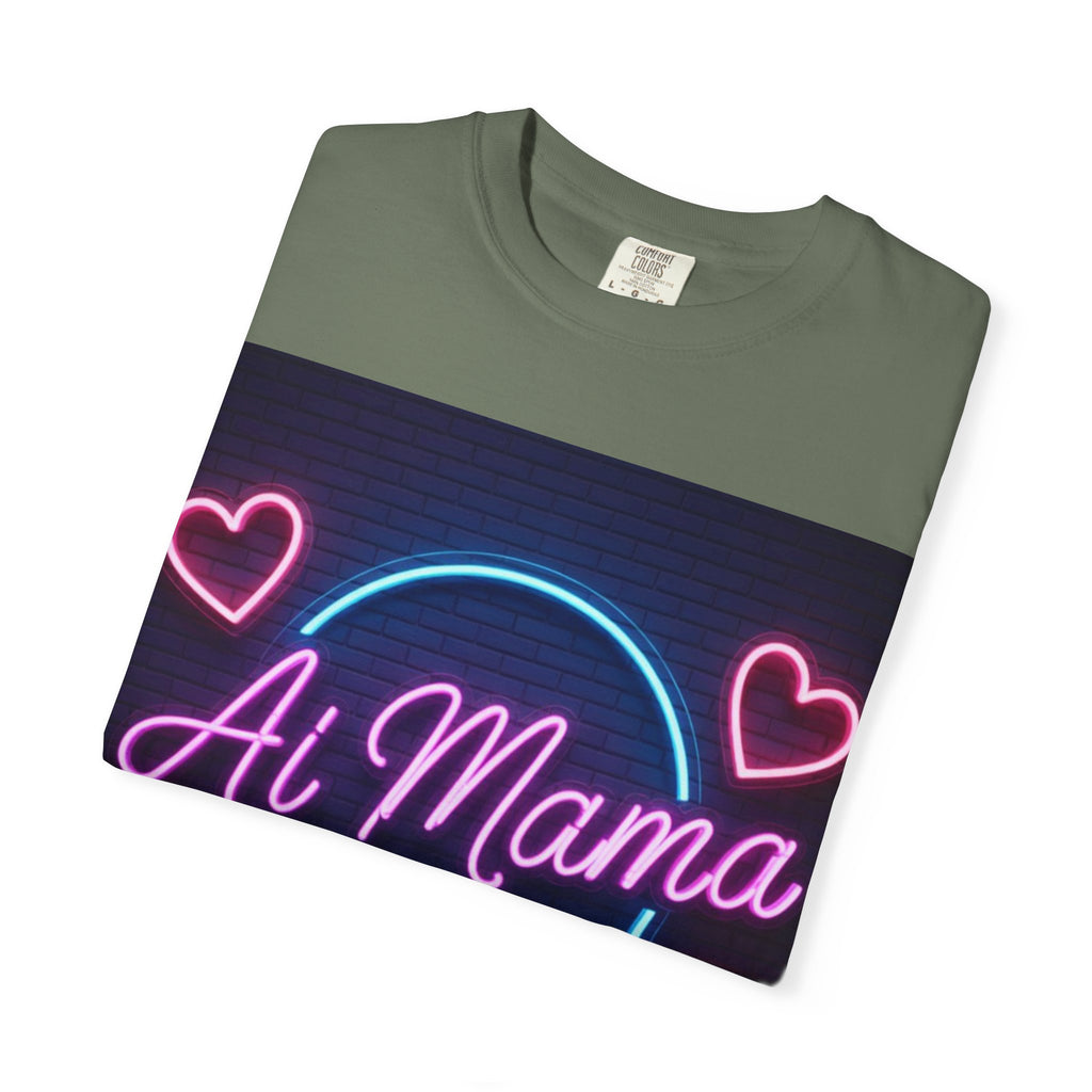 AI MAMA “Electric Love Loop” Unisex Garment-Dyed T-shirt
