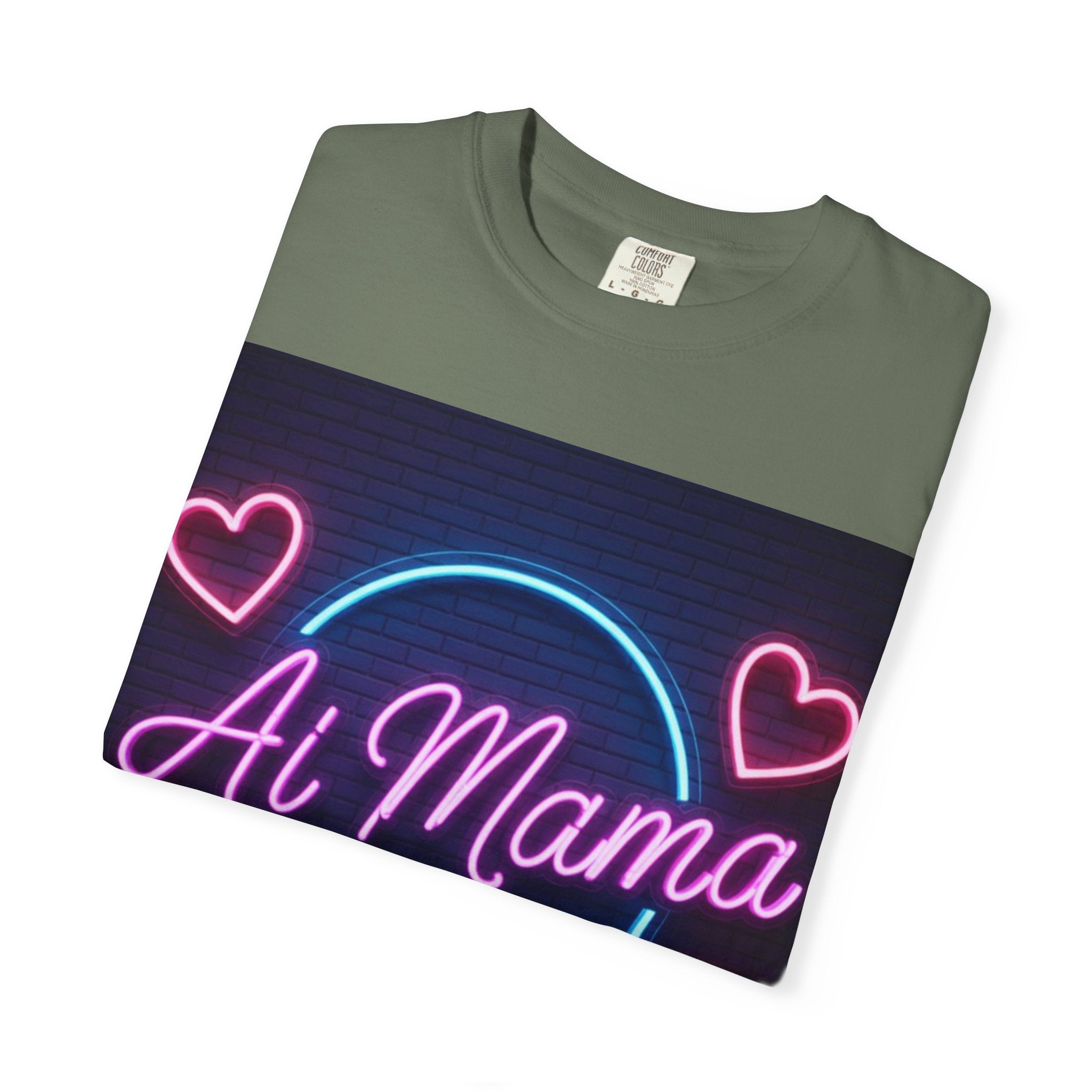 AI MAMA “Electric Love Loop” Unisex Garment-Dyed T-shirt