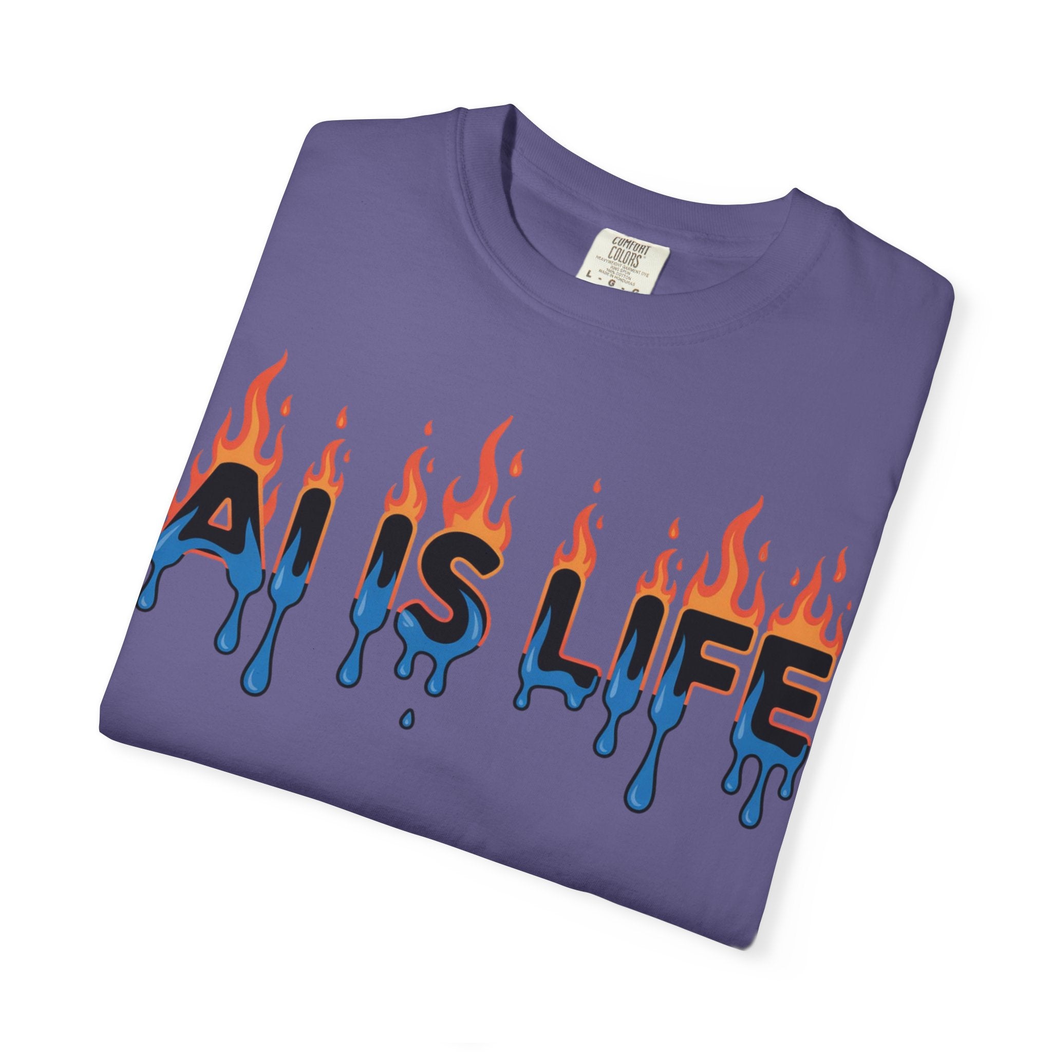 AI IS LIFE – “AI MELTDOWN” Unisex Garment-Dyed T-shirt