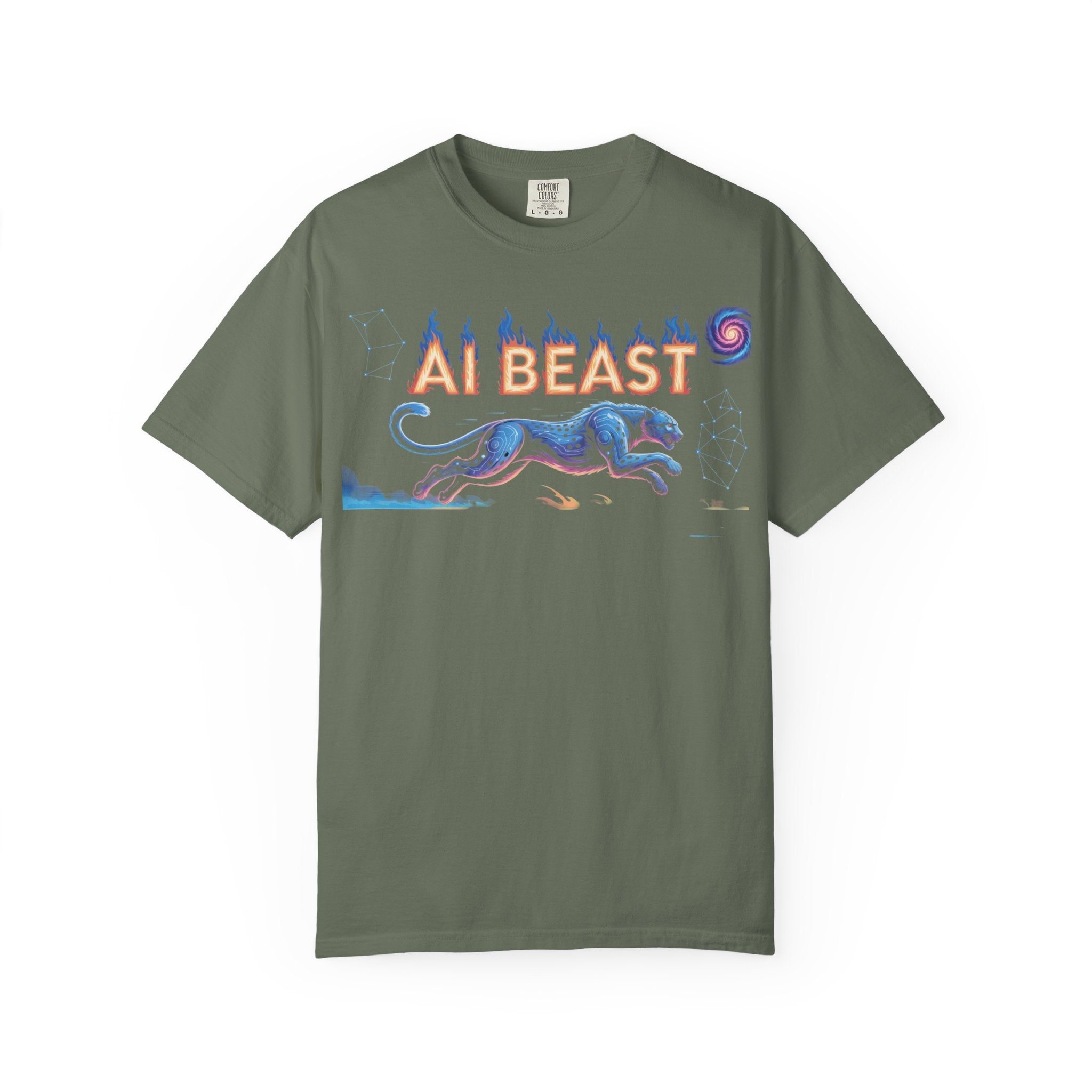 AI BEAST “Digital Predator” Unisex Garment-Dyed T-shirt
