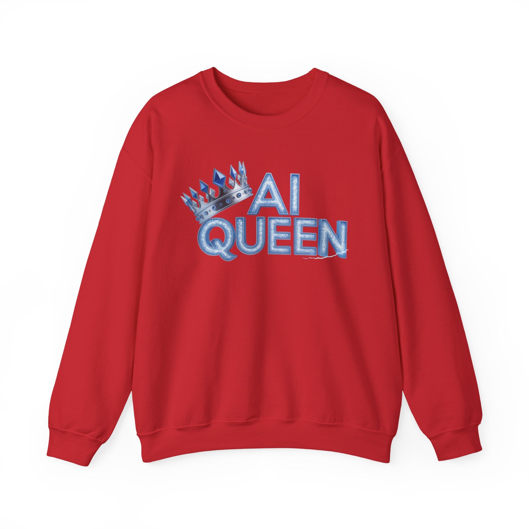 AI Queen "Frost Crown Frequency" Unisex Heavy Blend™ Crewneck Sweatshirt