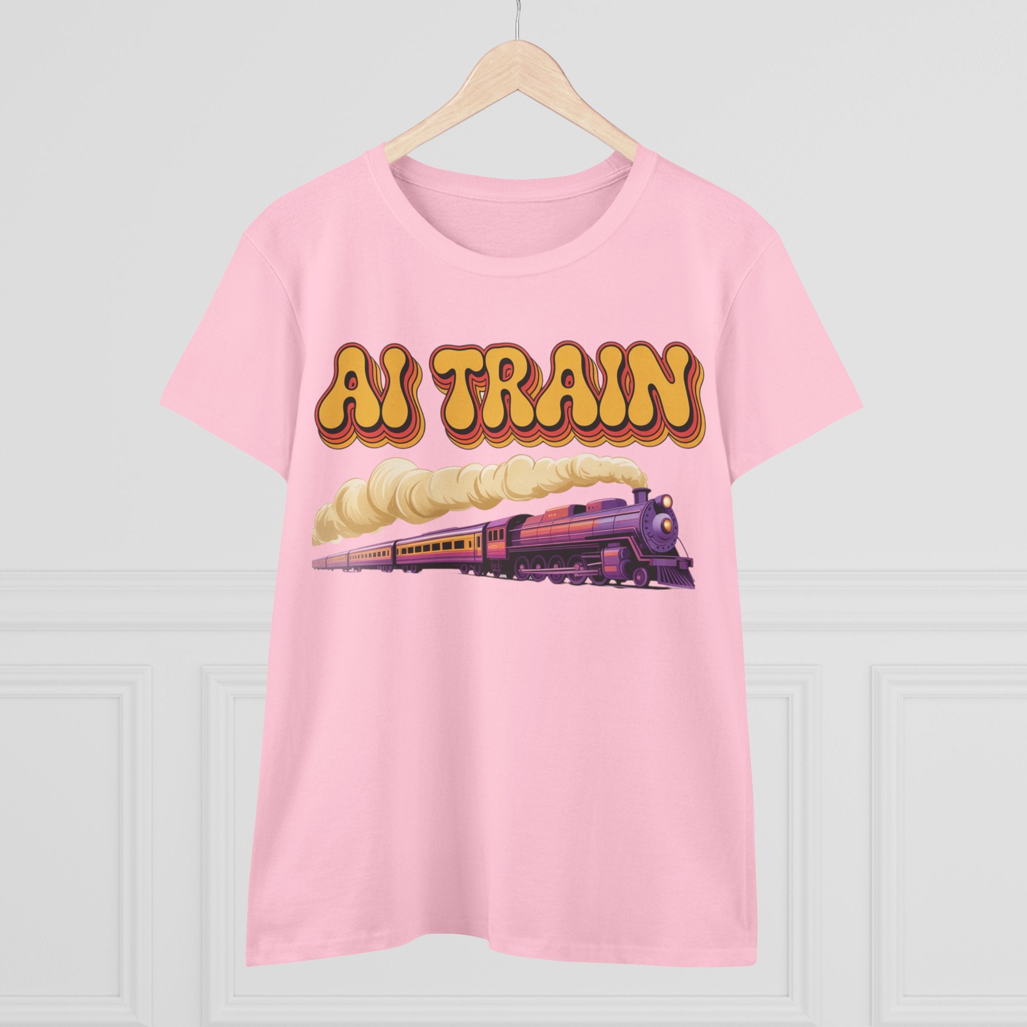 AI TRAIN  "Quantum Rail System" Women's Midweight Cotton Tee