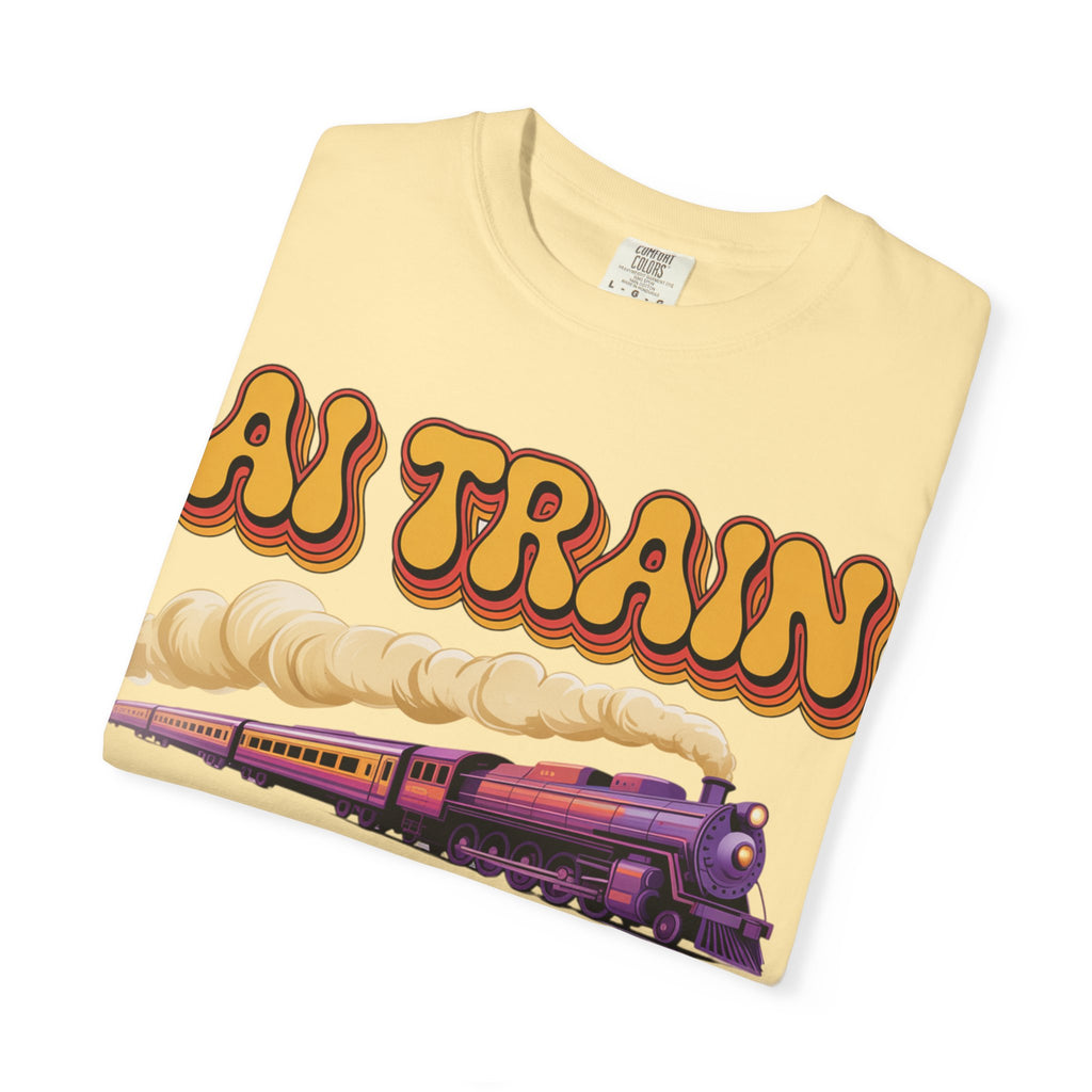 AI TRAIN  "Quantum Rail System" Unisex Garment-Dyed T-shirt