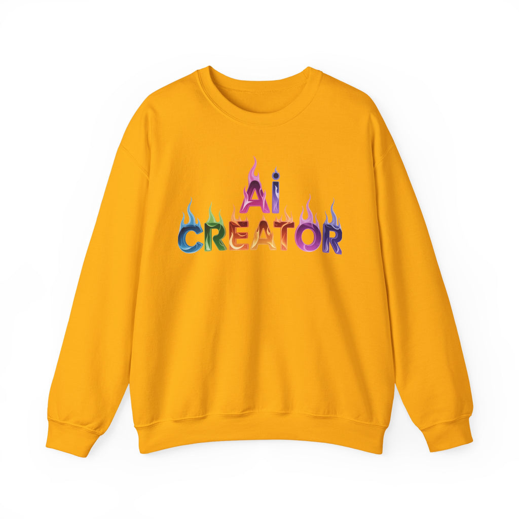 AI CREATOR  "Fire in the Code" Unisex Heavy Blend™ Crewneck Sweatshirt