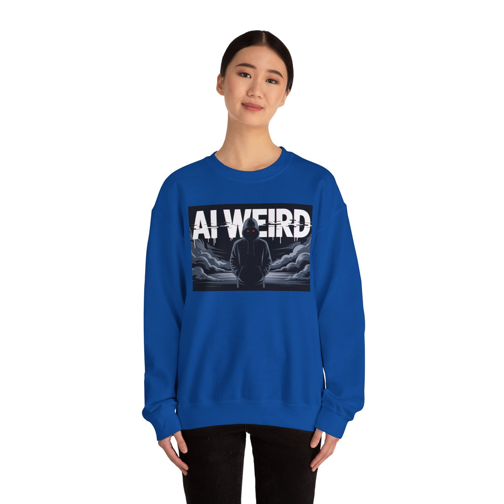 AI WEIRD – “DARK DATA ENTITY” Unisex Heavy Blend™ Crewneck Sweatshirt
