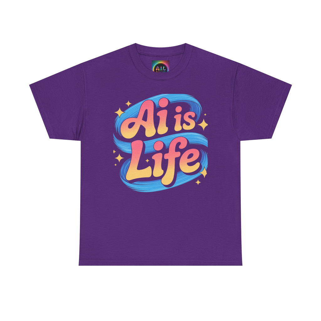 Al is Life "COSMIC SWIRL" — Colorful Retro Graphic Tee T‑Shirt