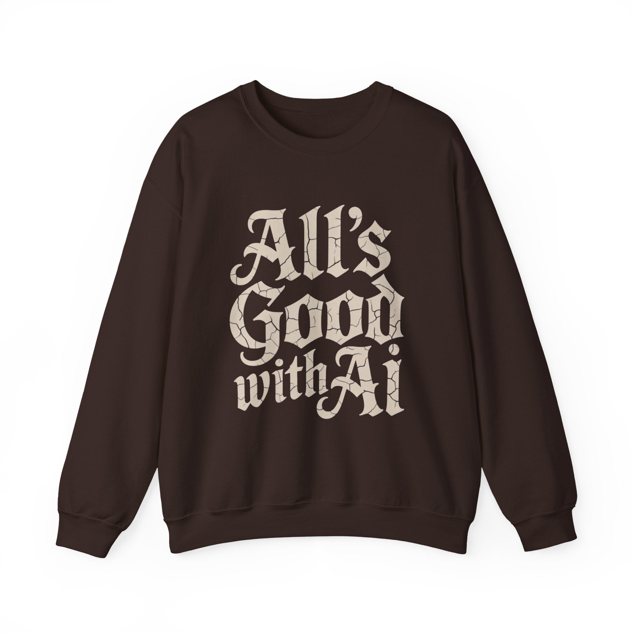ALL’S GOOD WITH AI “Cracked Code Classic” Unisex Heavy Blend Crewneck Sweatshirt