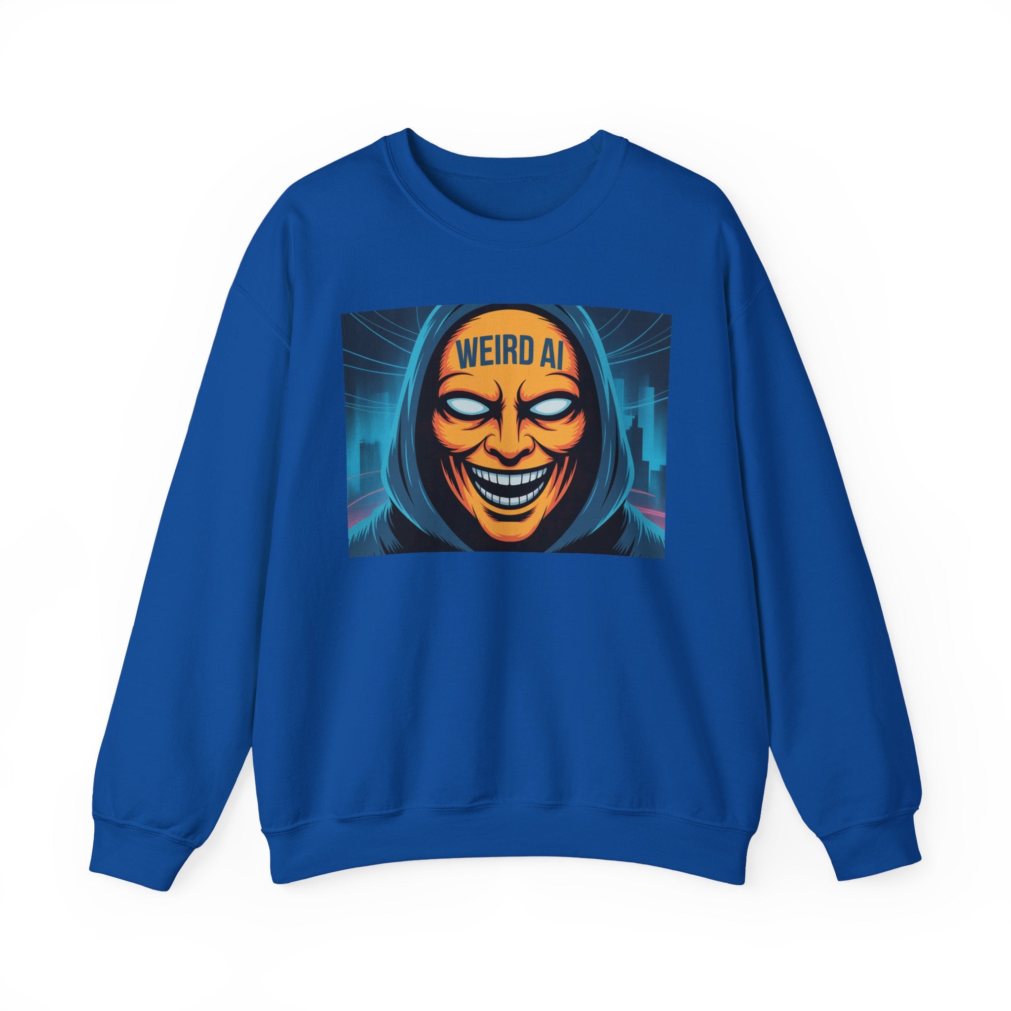 Weird AI "Masked Mode" Unisex Heavy Blend™ Crewneck Sweatshirt