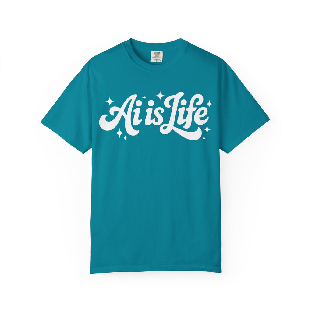 Ai is Life  "TechFlow Energy" Unisex Garment-Dyed T-shirt