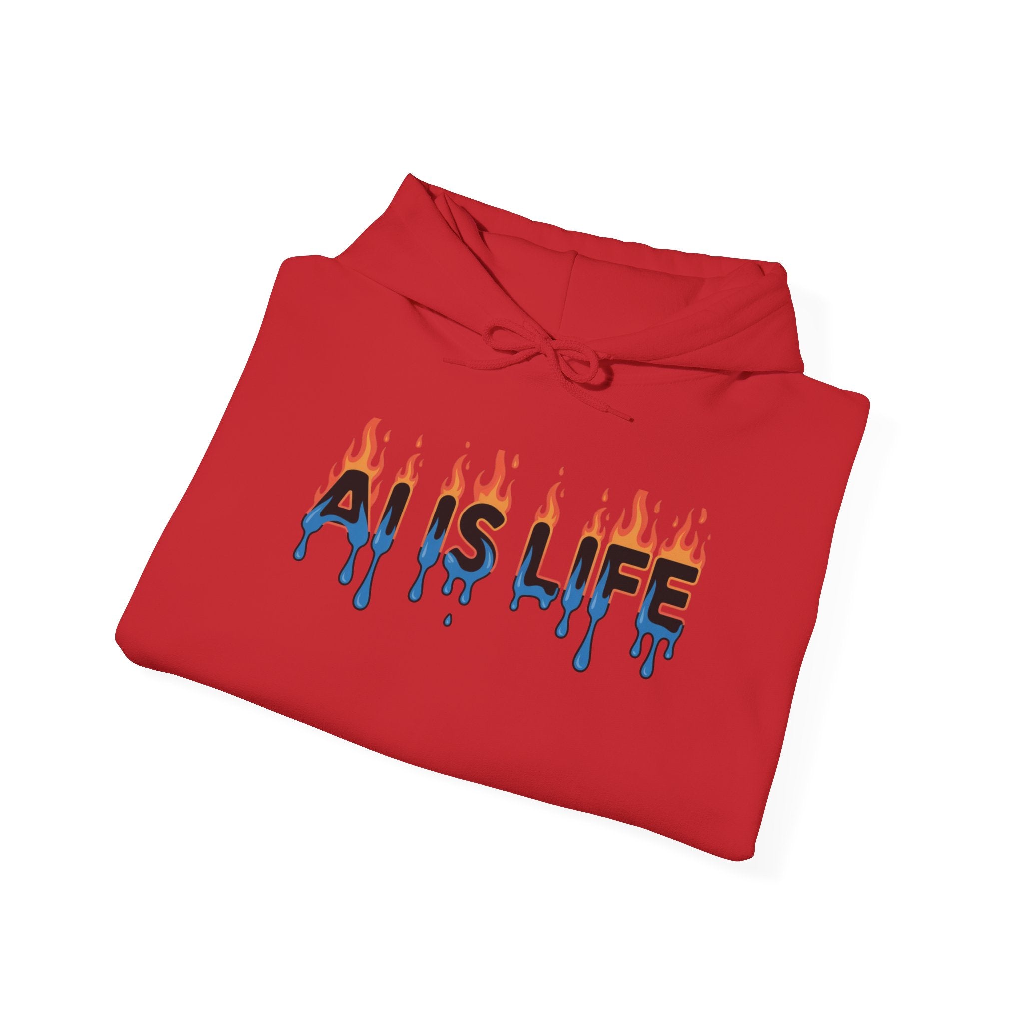 AI IS LIFE   “AI MELTDOWN”  Unisex Heavy Blend™ Hooded Sweatshirt