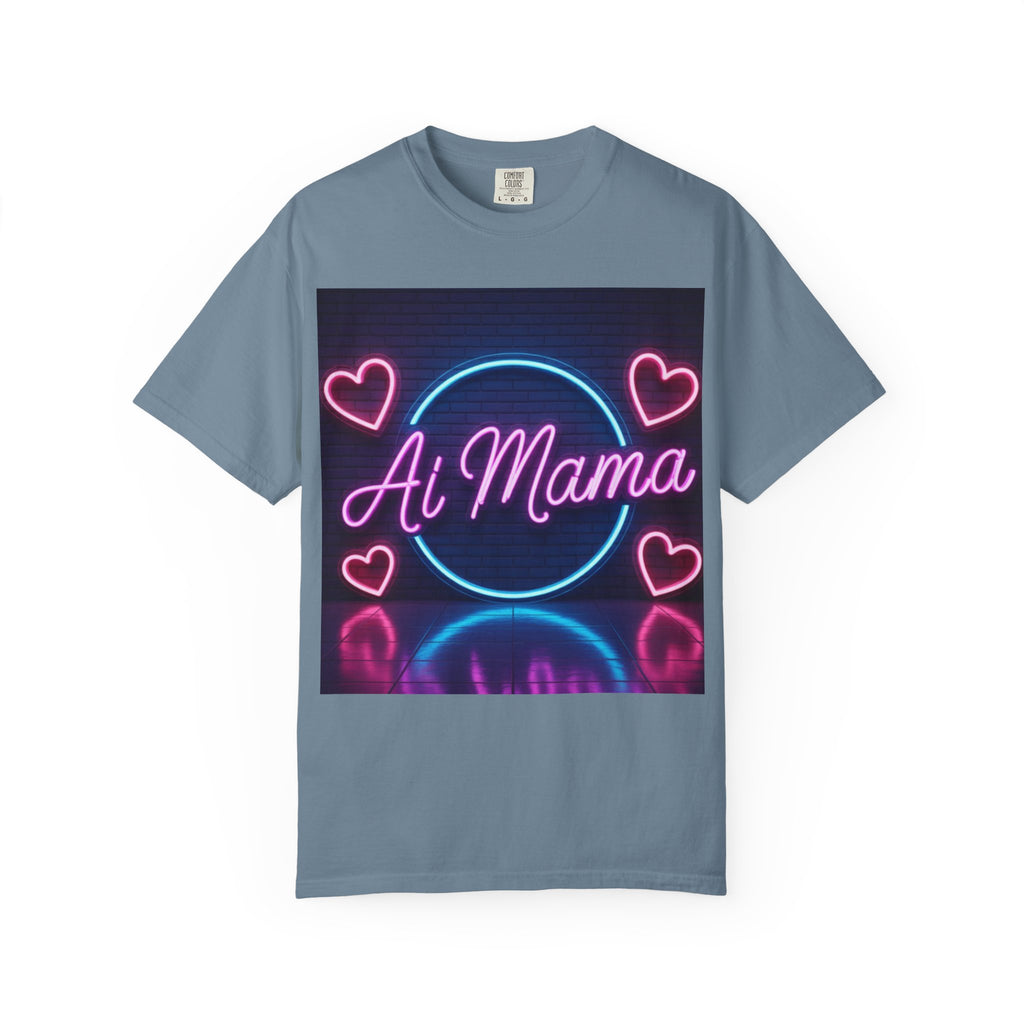 AI MAMA “Electric Love Loop” Unisex Garment-Dyed T-shirt