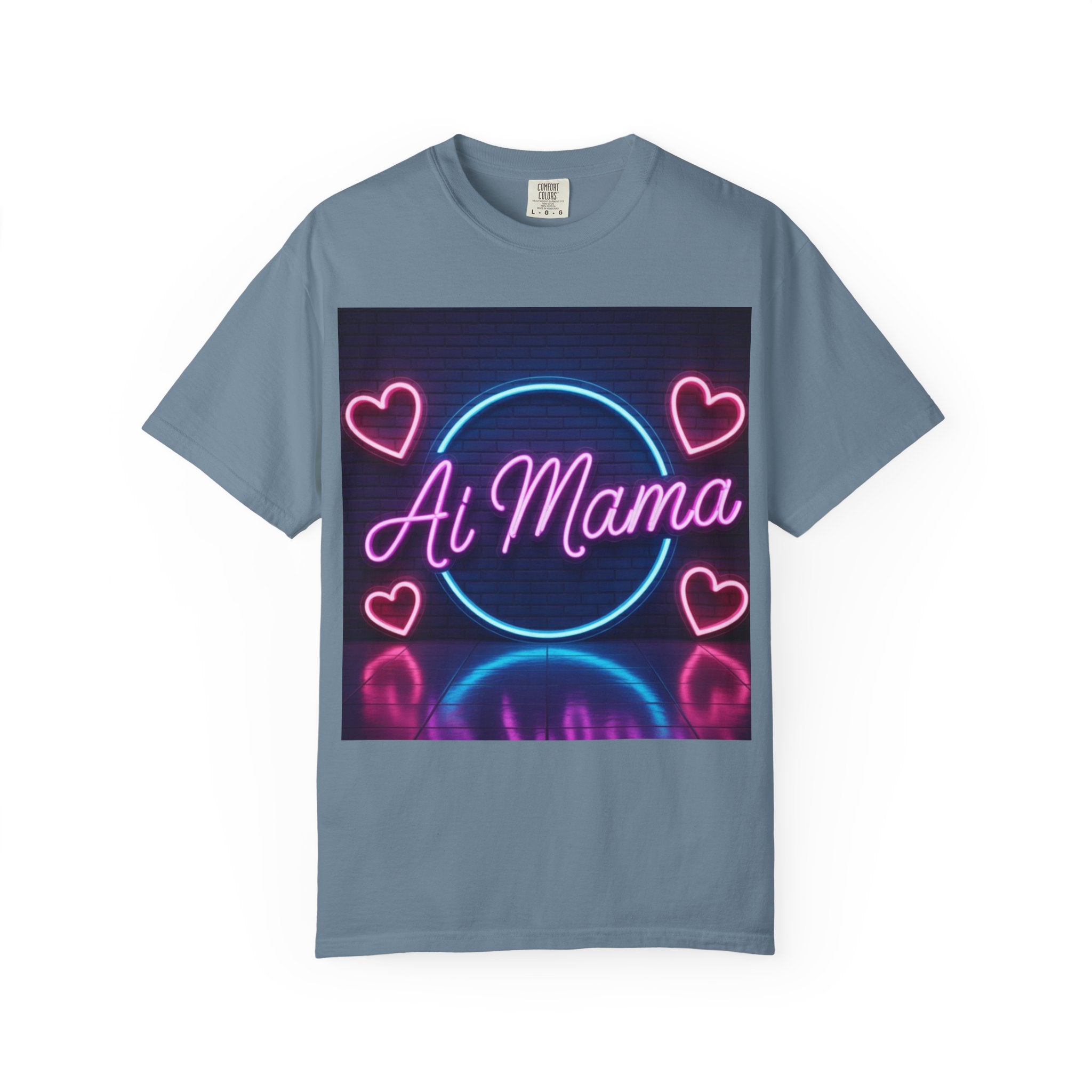 AI MAMA “Electric Love Loop” Unisex Garment-Dyed T-shirt