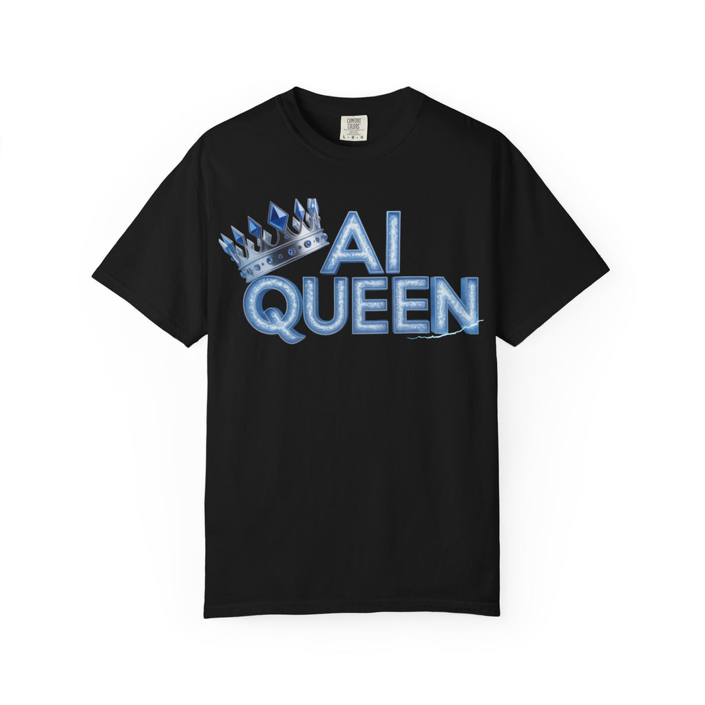 AI Queen "Frost Crown Frequency" Unisex Garment-Dyed T-shirt