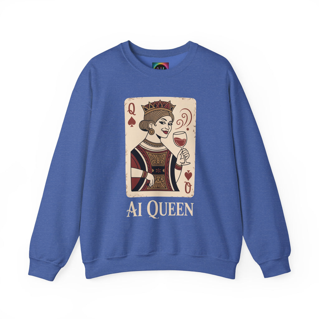 AI Queen "ROYAL ALGORITHM"  Unisex Heavy Blend Crewneck Sweatshirt
