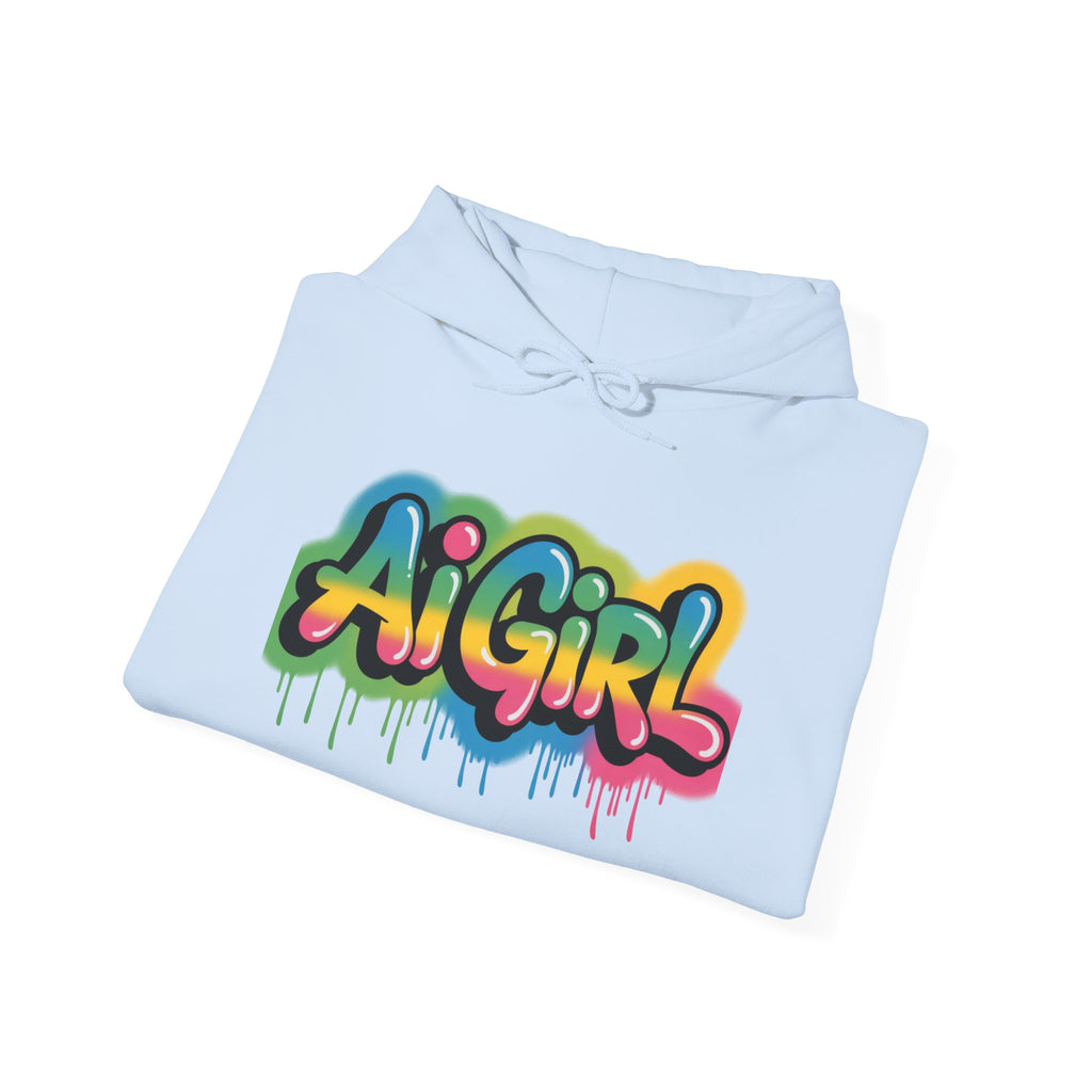 Ai Girl  "Graffiti Glow"  Unisex Heavy Blend™ Hooded Sweatshirt