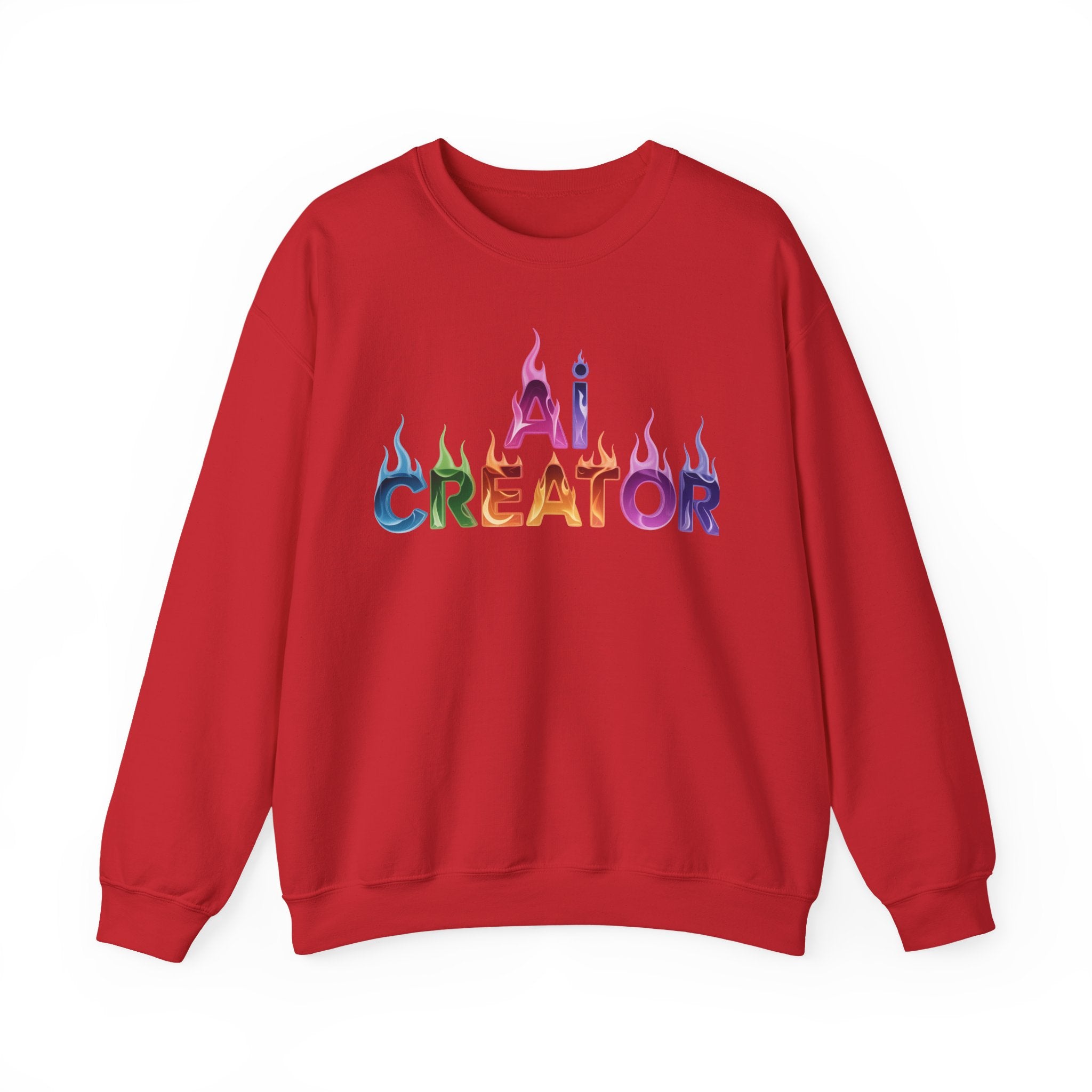 AI CREATOR  "Fire in the Code" Unisex Heavy Blend™ Crewneck Sweatshirt