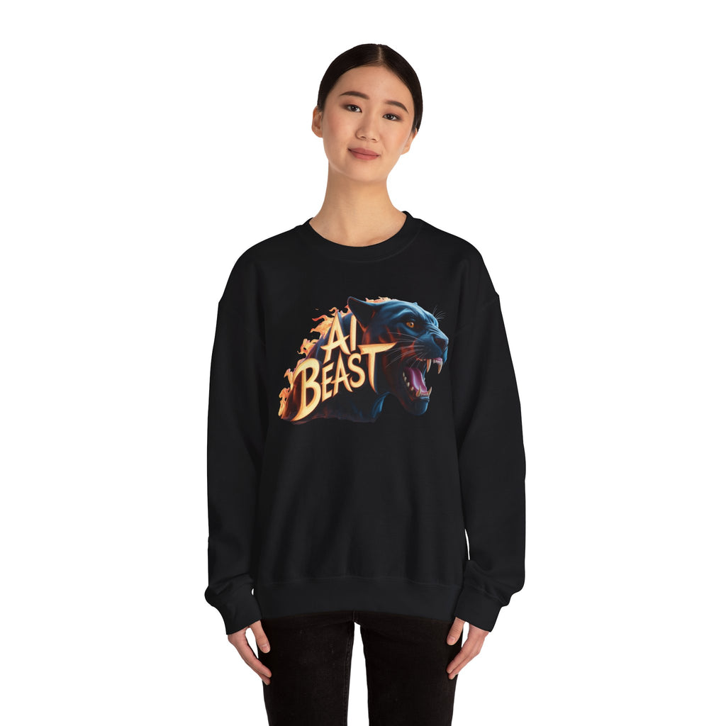 AI BEAST  "Wildfire Algorithm" Unisex Heavy Blend™ Crewneck Sweatshirt