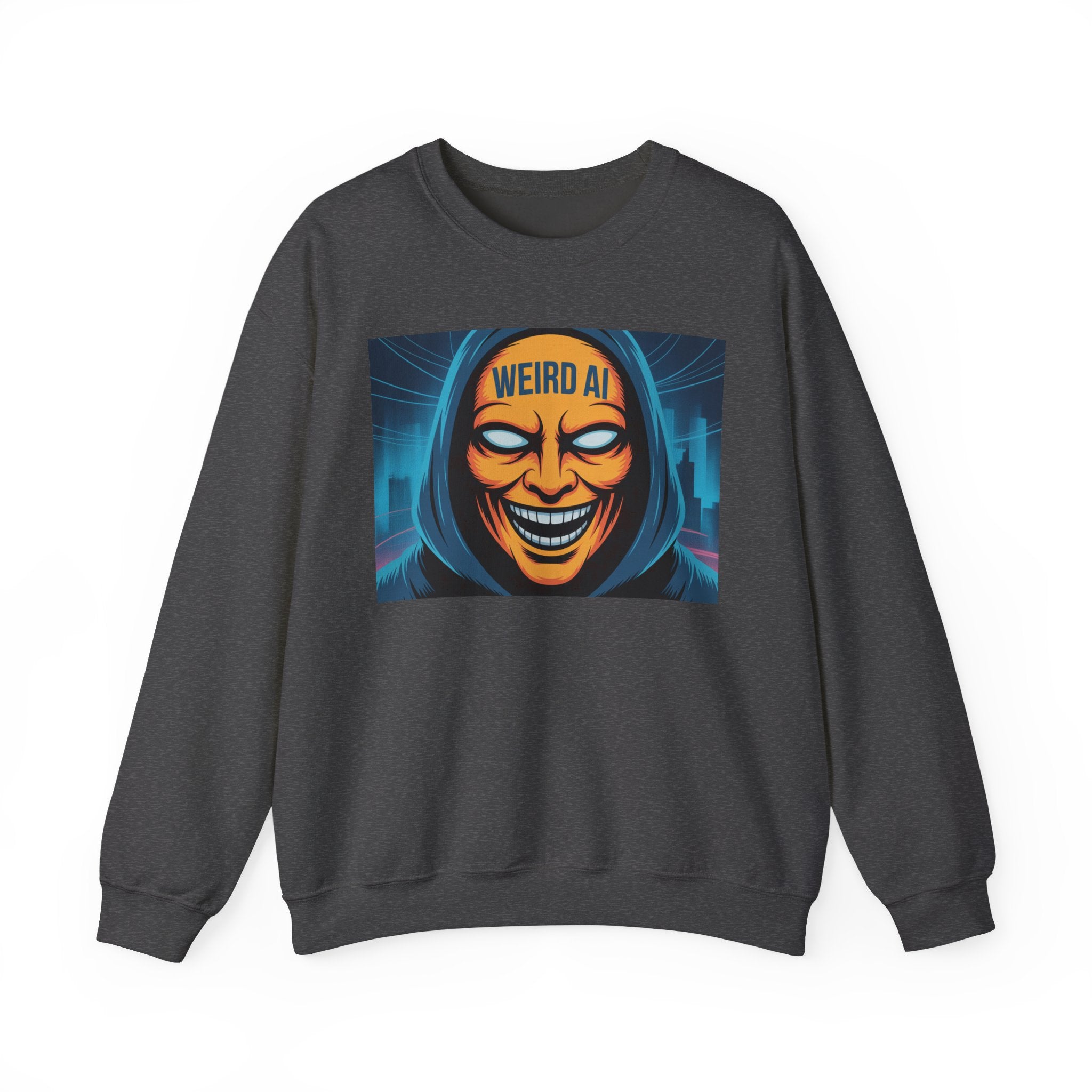 Weird AI "Masked Mode" Unisex Heavy Blend™ Crewneck Sweatshirt