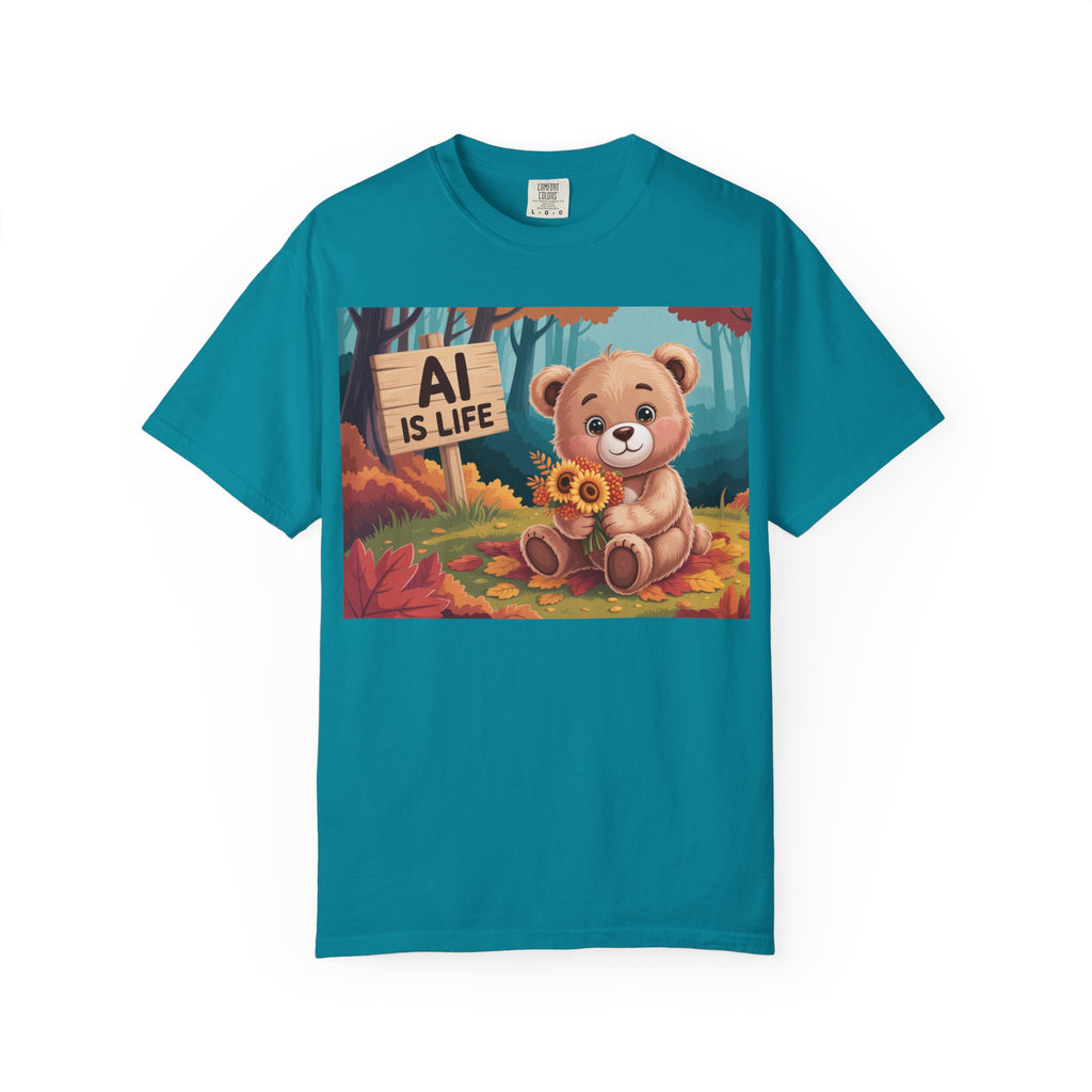 AI IS LIFE  " Cuddle Code "  Unisex Garment-Dyed T-shirt