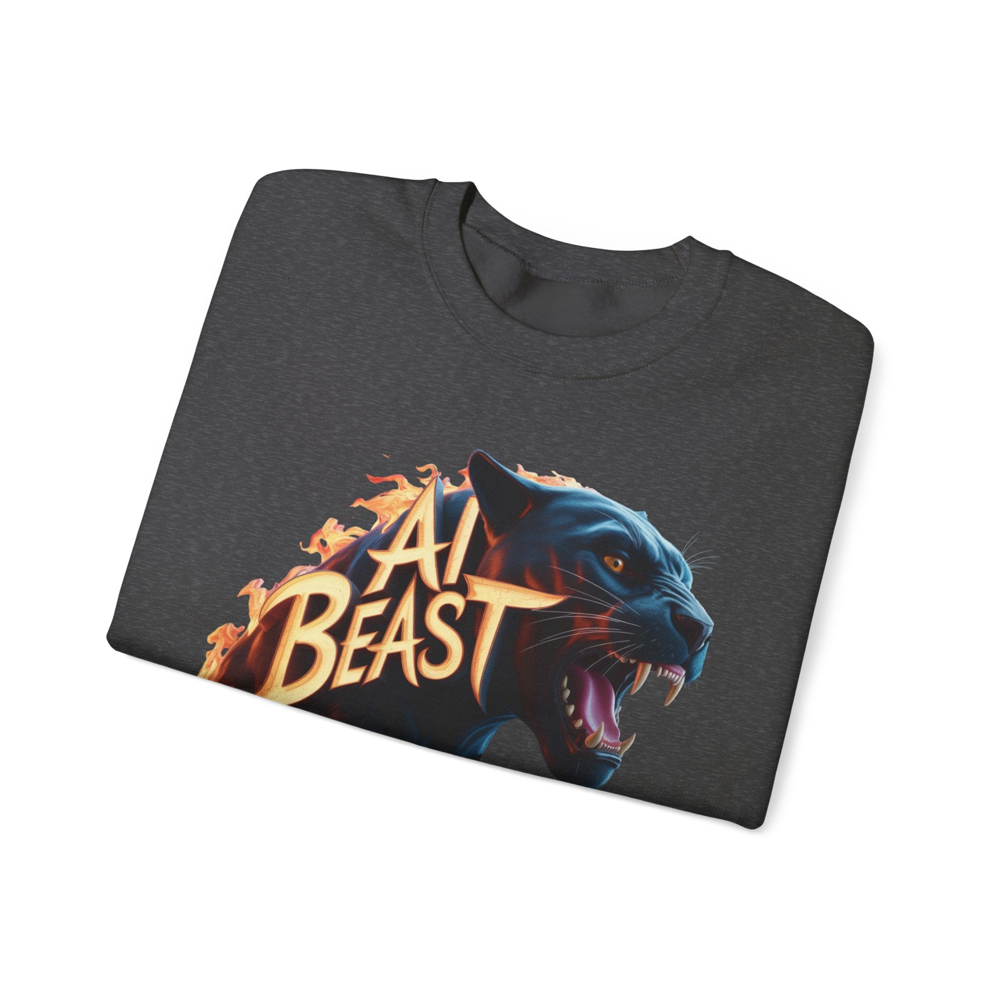 AI BEAST  "Wildfire Algorithm" Unisex Heavy Blend™ Crewneck Sweatshirt