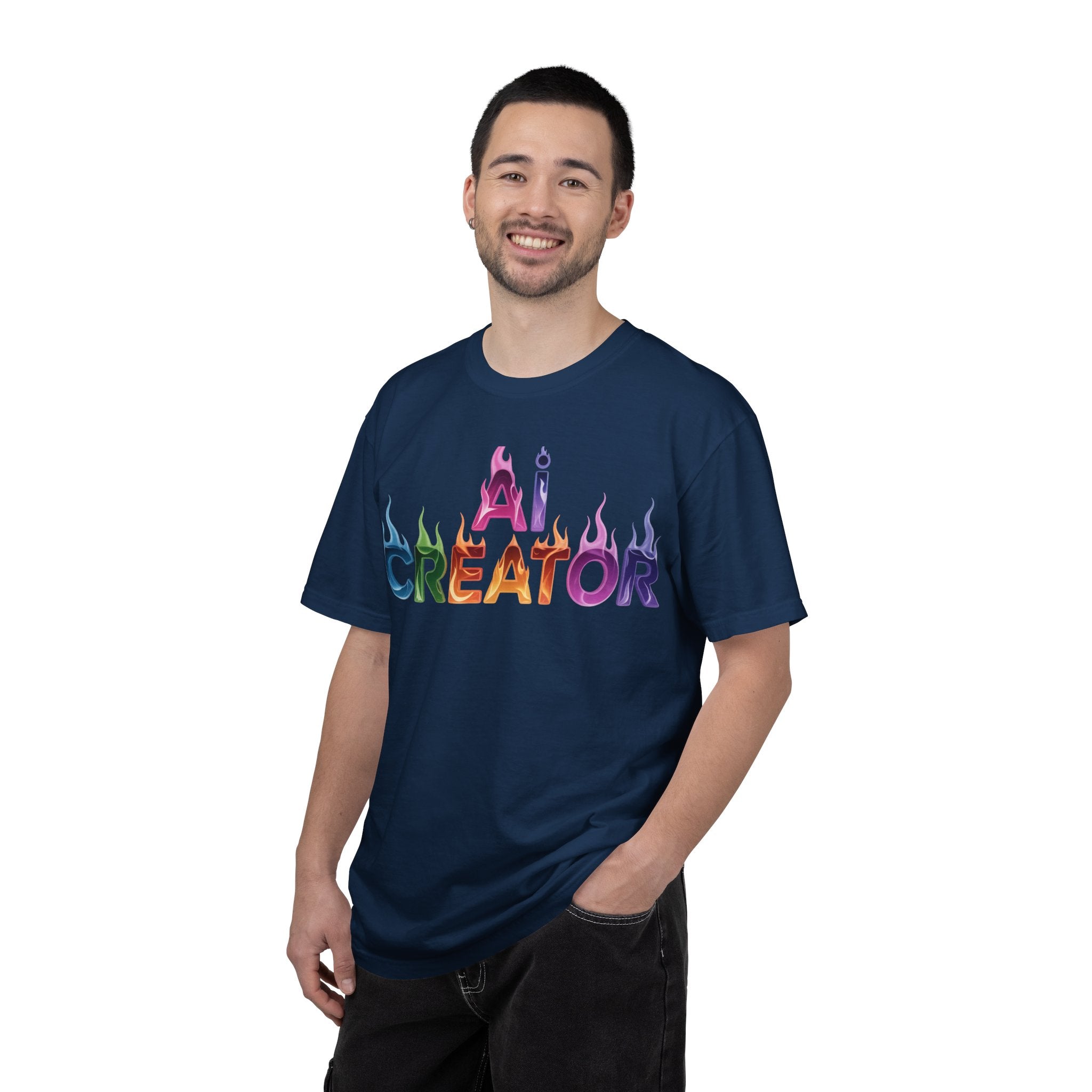 AI CREATOR  "Fire in the Code" Unisex Garment-Dyed T-shirt