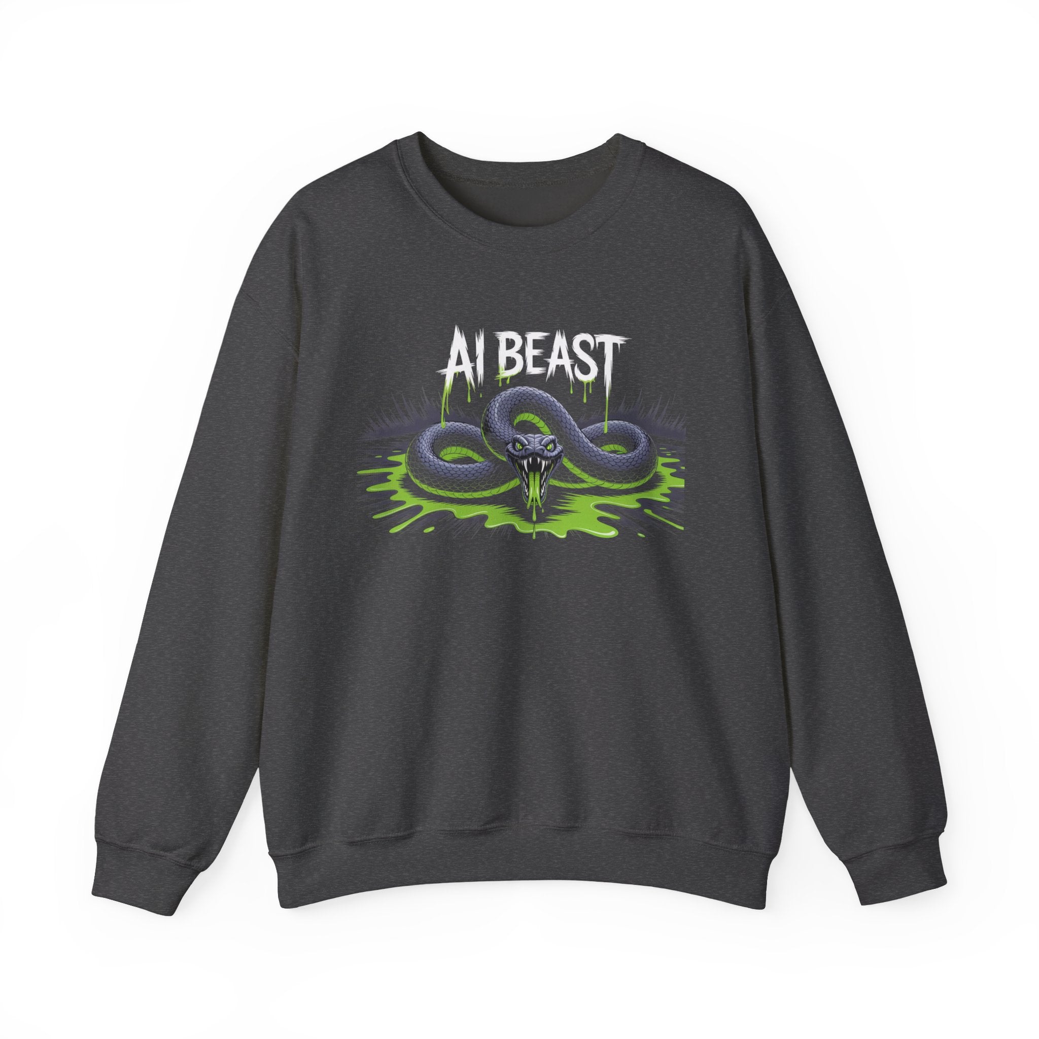 AI BEAST  "Digital Venom" Unisex Heavy Blend™ Crewneck Sweatshirt