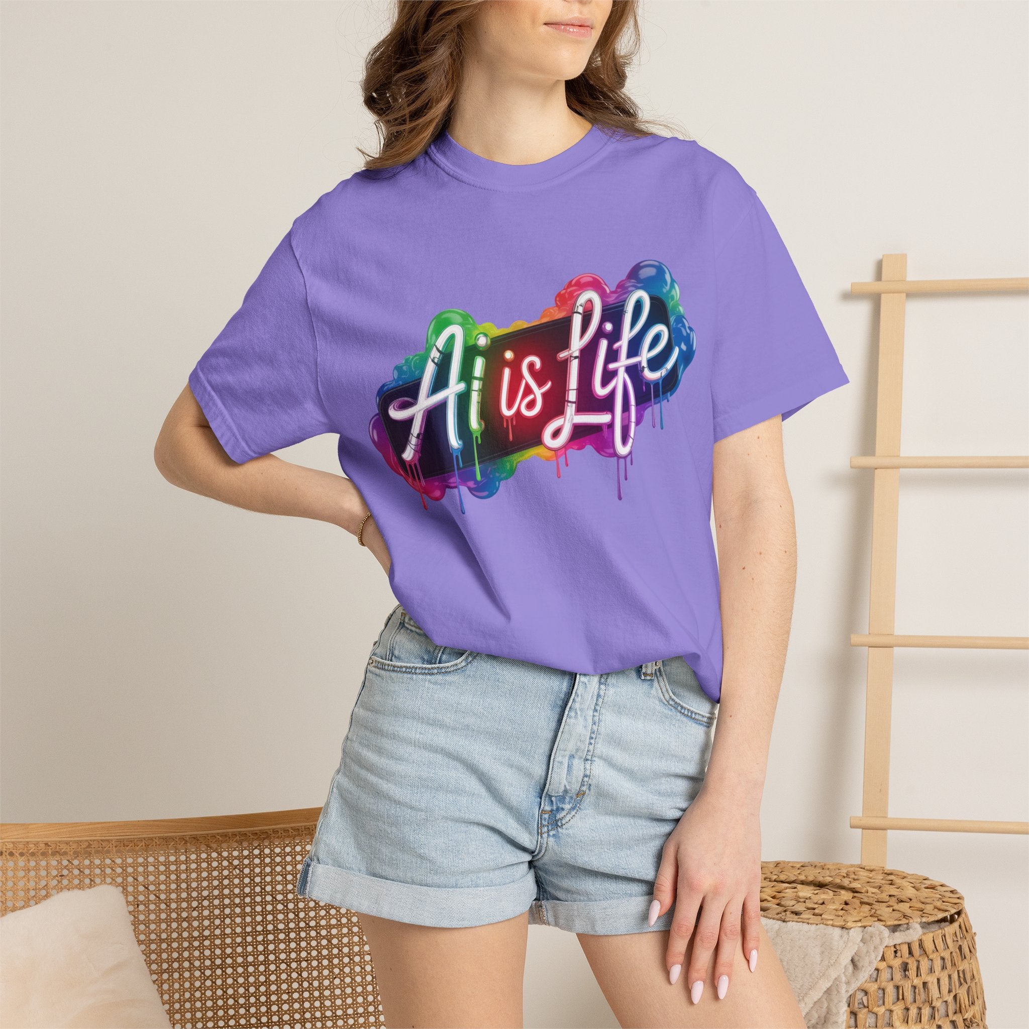 AI is LIFE  “PipeDream Intelligence”  Heavy Blend™ Crewneck T-Shirt