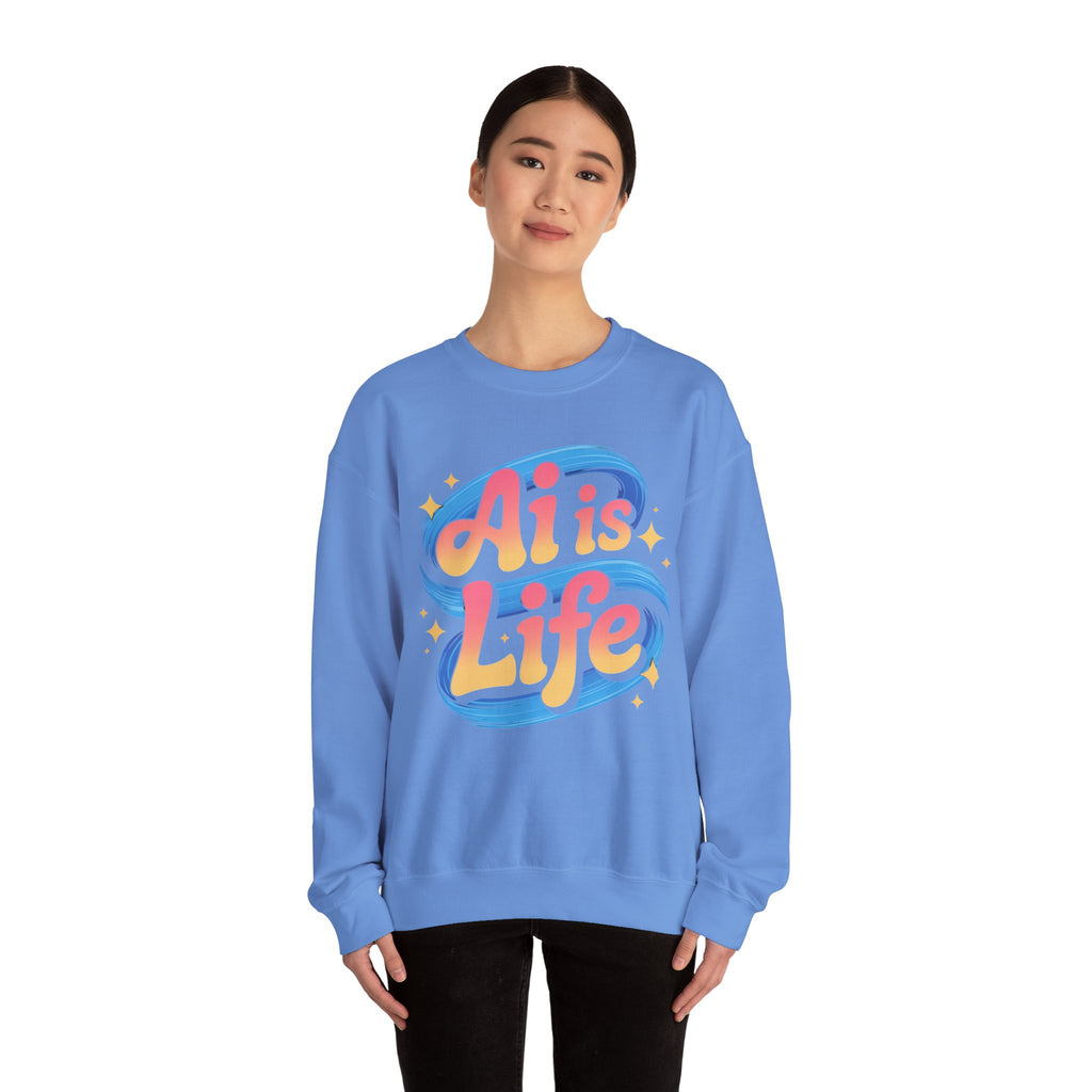 AI is Life "COSMIC SWIRL" Unisex Heavy Blend™ Crewneck Sweatshirt