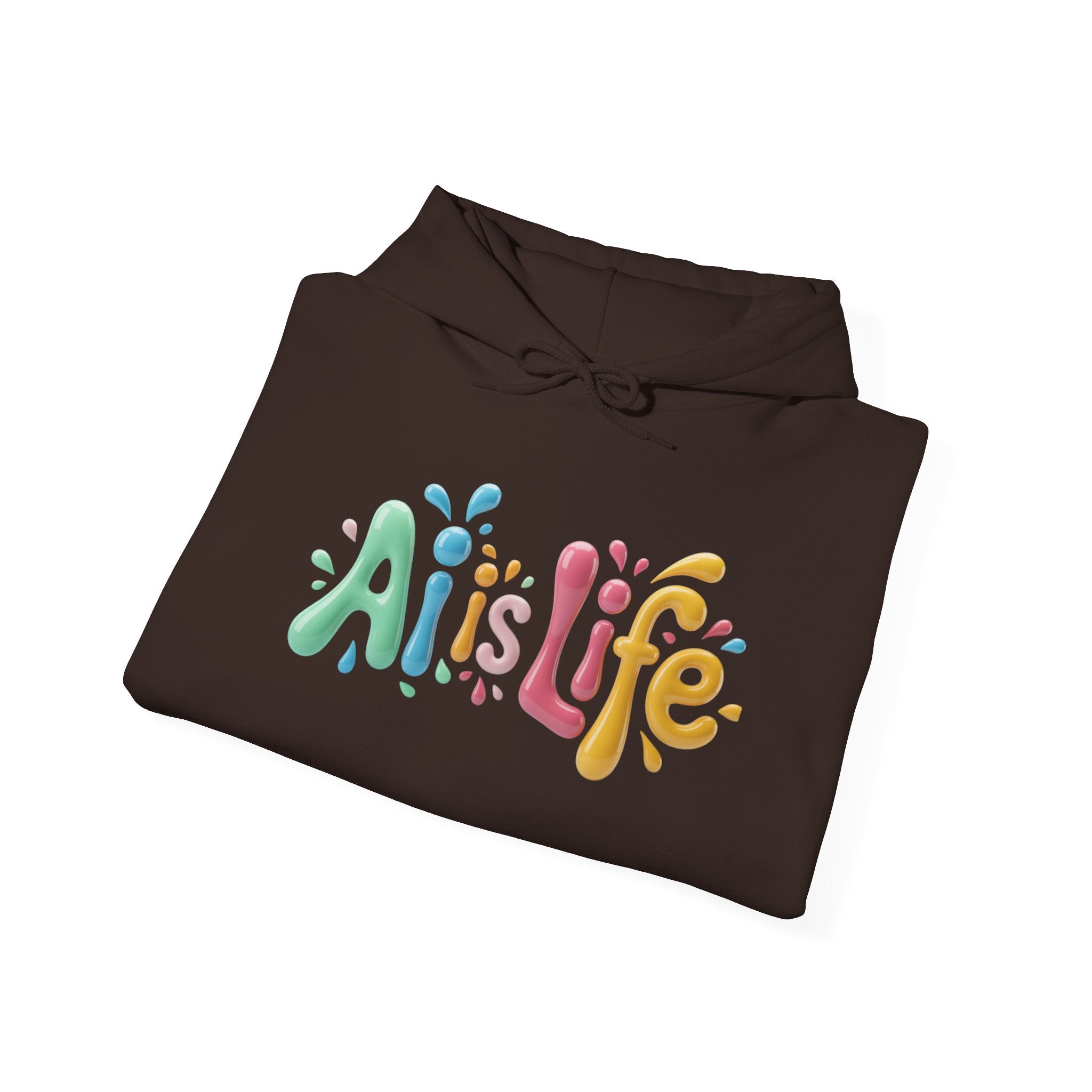 AI IS LIFE “Colorful Circuit Pop” Unisex Heavy Blend™ Hooded Sweatshirt