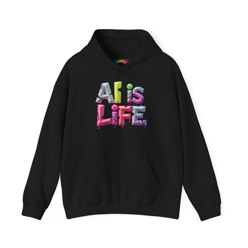 Ali is Life "GRAFFITI DIMENSION" Colorful Text Pullover Hoodie