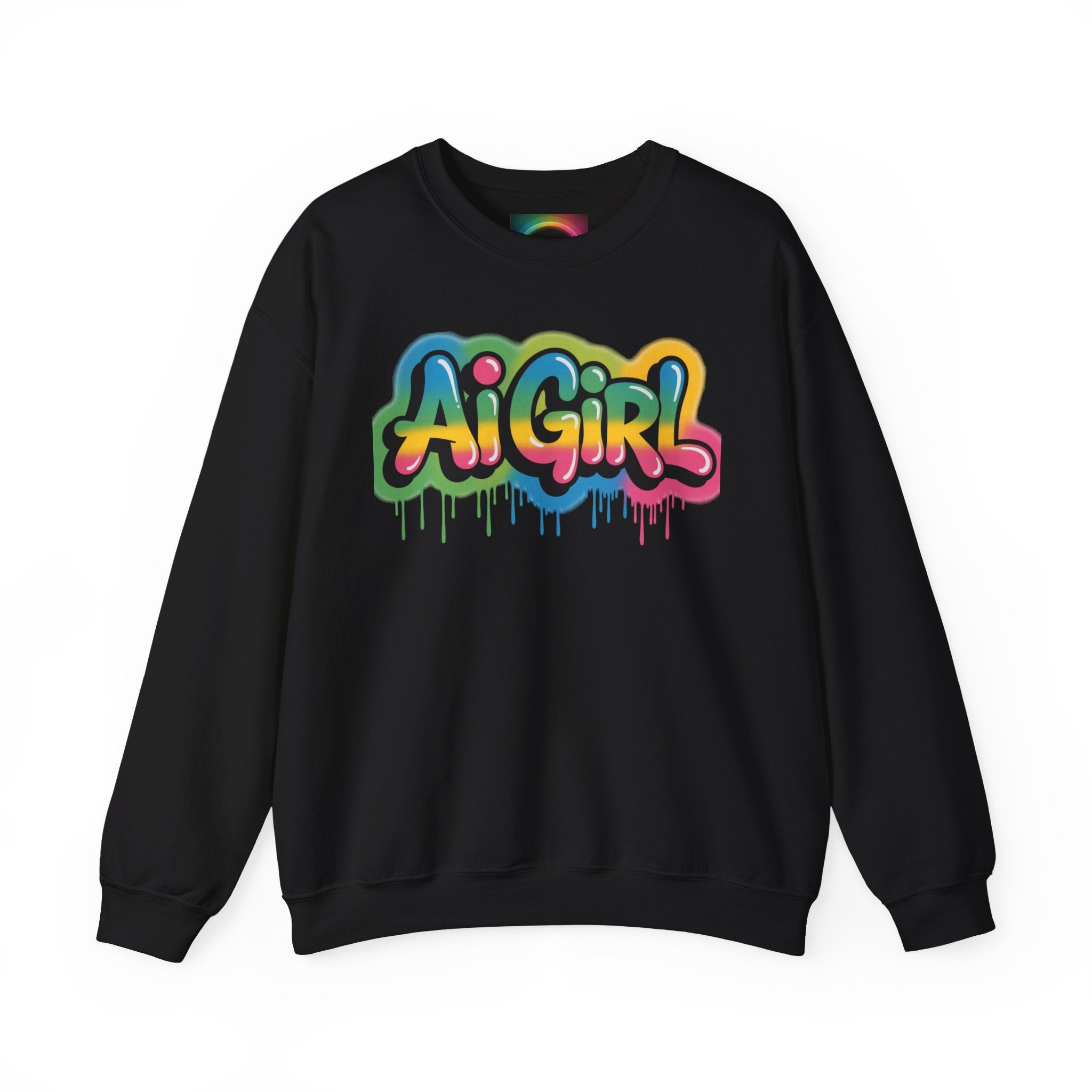Ai Girl "Graffiti Glow" Unisex Heavy Blend Crewneck Sweatshirt