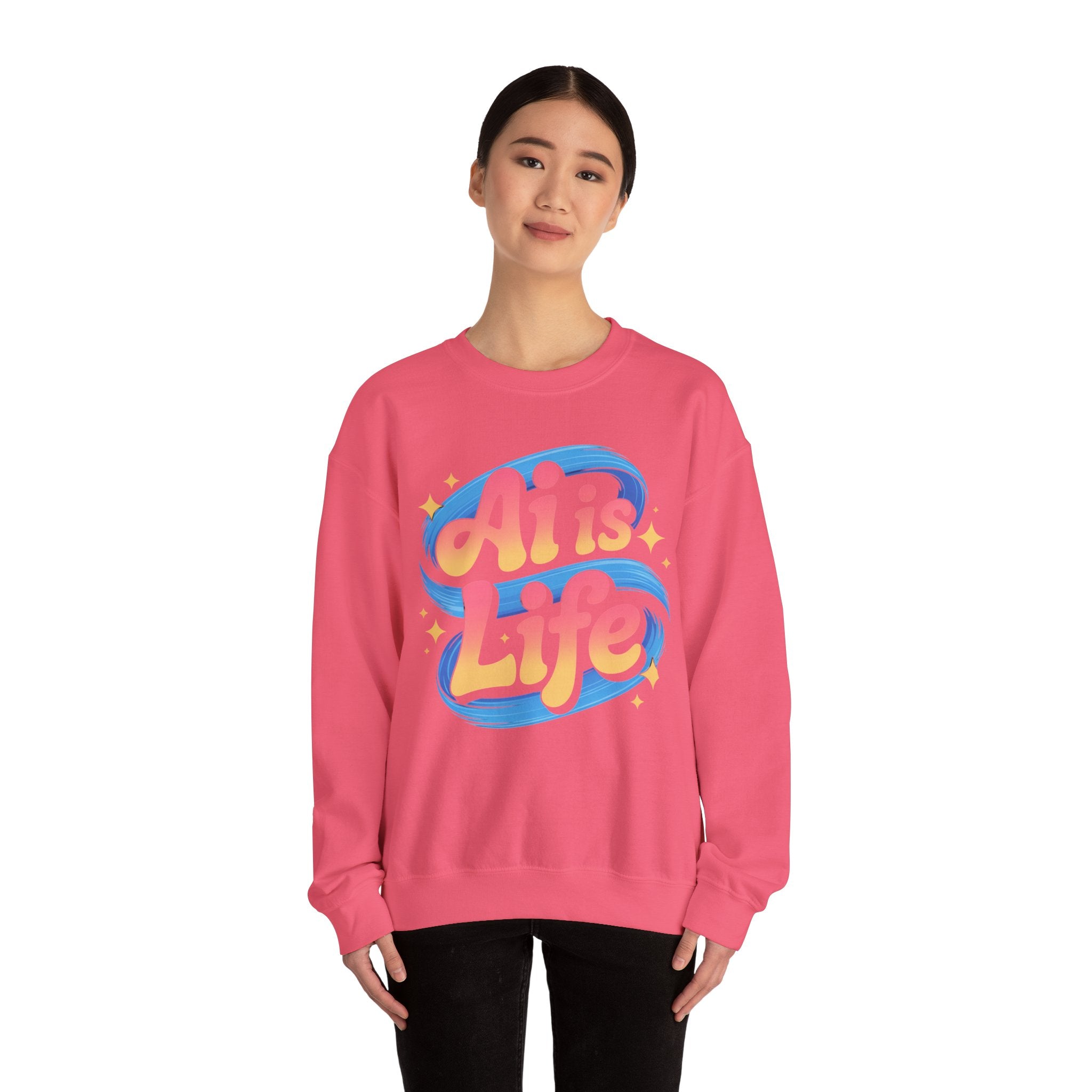 AI is Life "COSMIC SWIRL" Unisex Heavy Blend™ Crewneck Sweatshirt