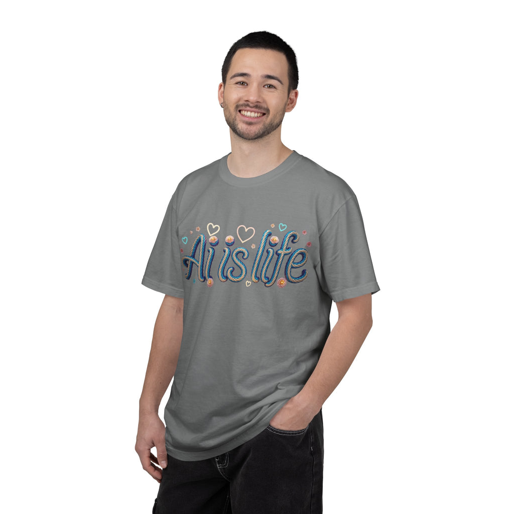AI is Life  "TWISTED BEAUTY" Unisex Garment-Dyed T-shirt