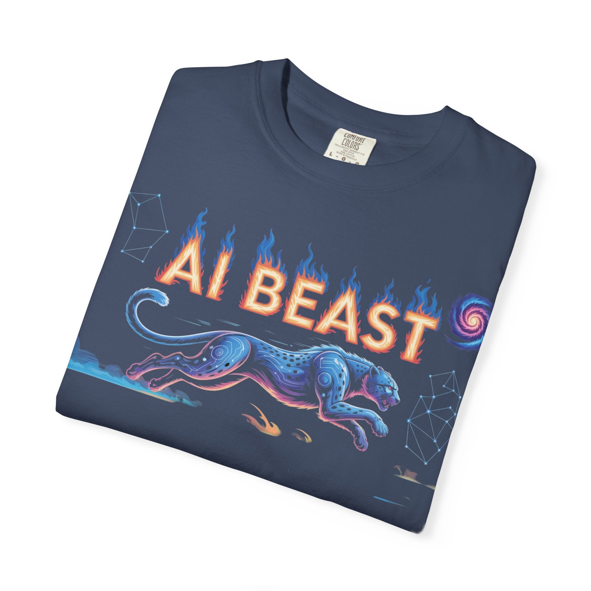 AI BEAST “Digital Predator” Unisex Garment-Dyed T-shirt
