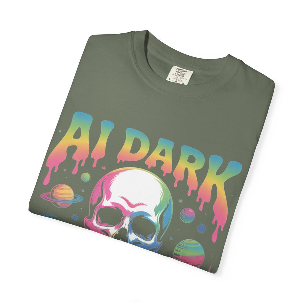 AI DARK “Death of Data” Unisex Garment-Dyed T-shirt