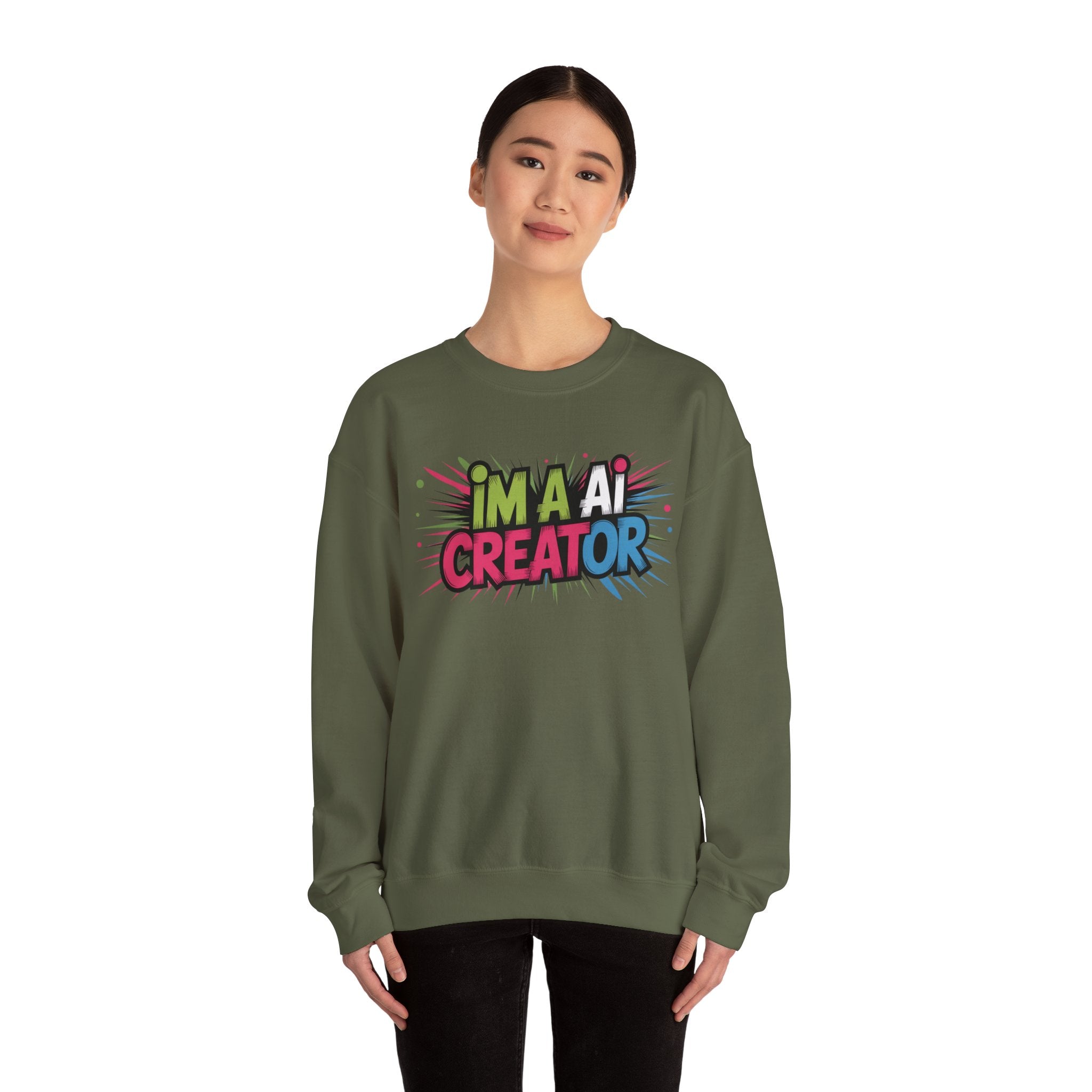 AI Creator  "Code Splash" Unisex Heavy Blend™ Crewneck Sweatshirt