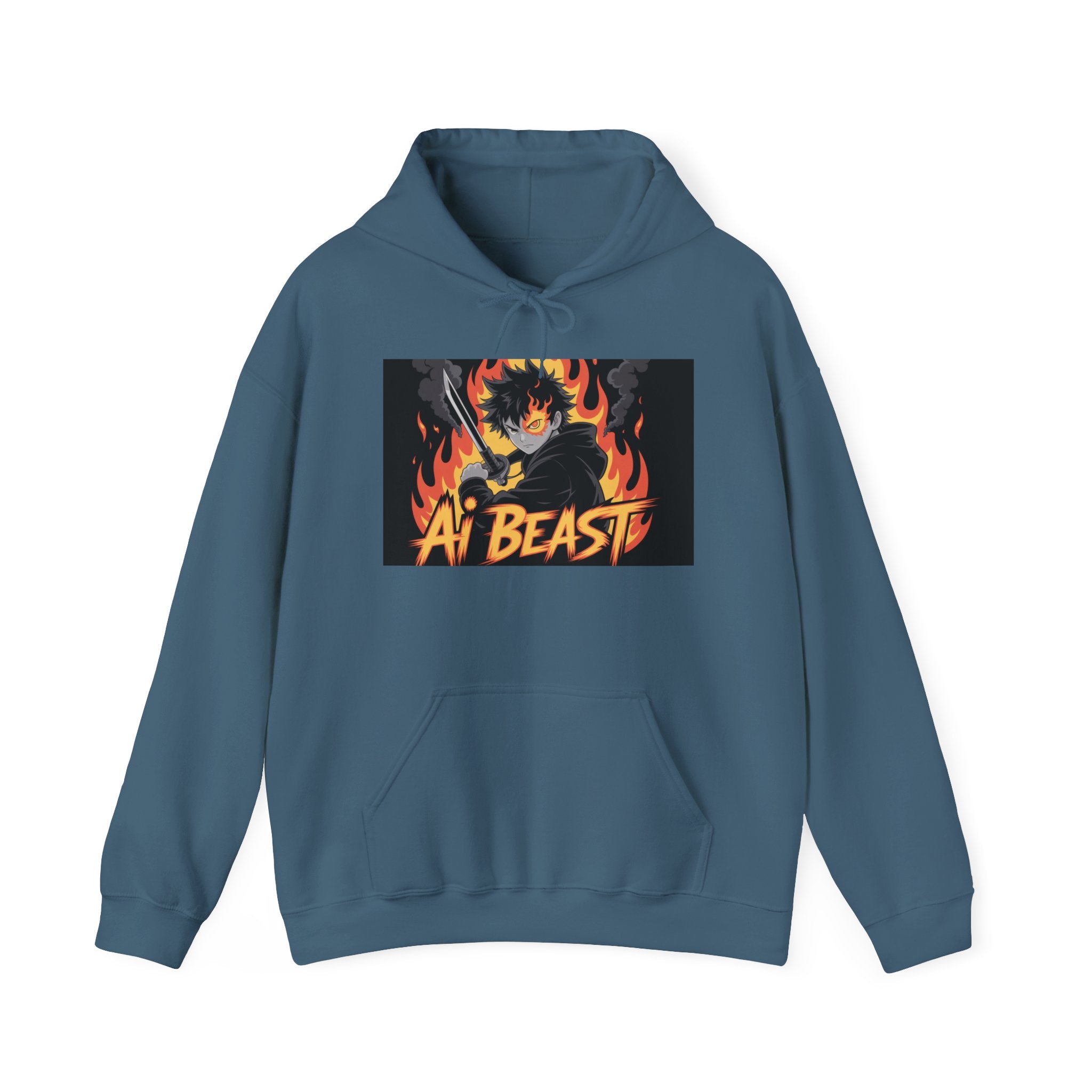 AI  BEAST  " Warrior.exe "  Unisex Heavy Blend™ Hooded Sweatshirt